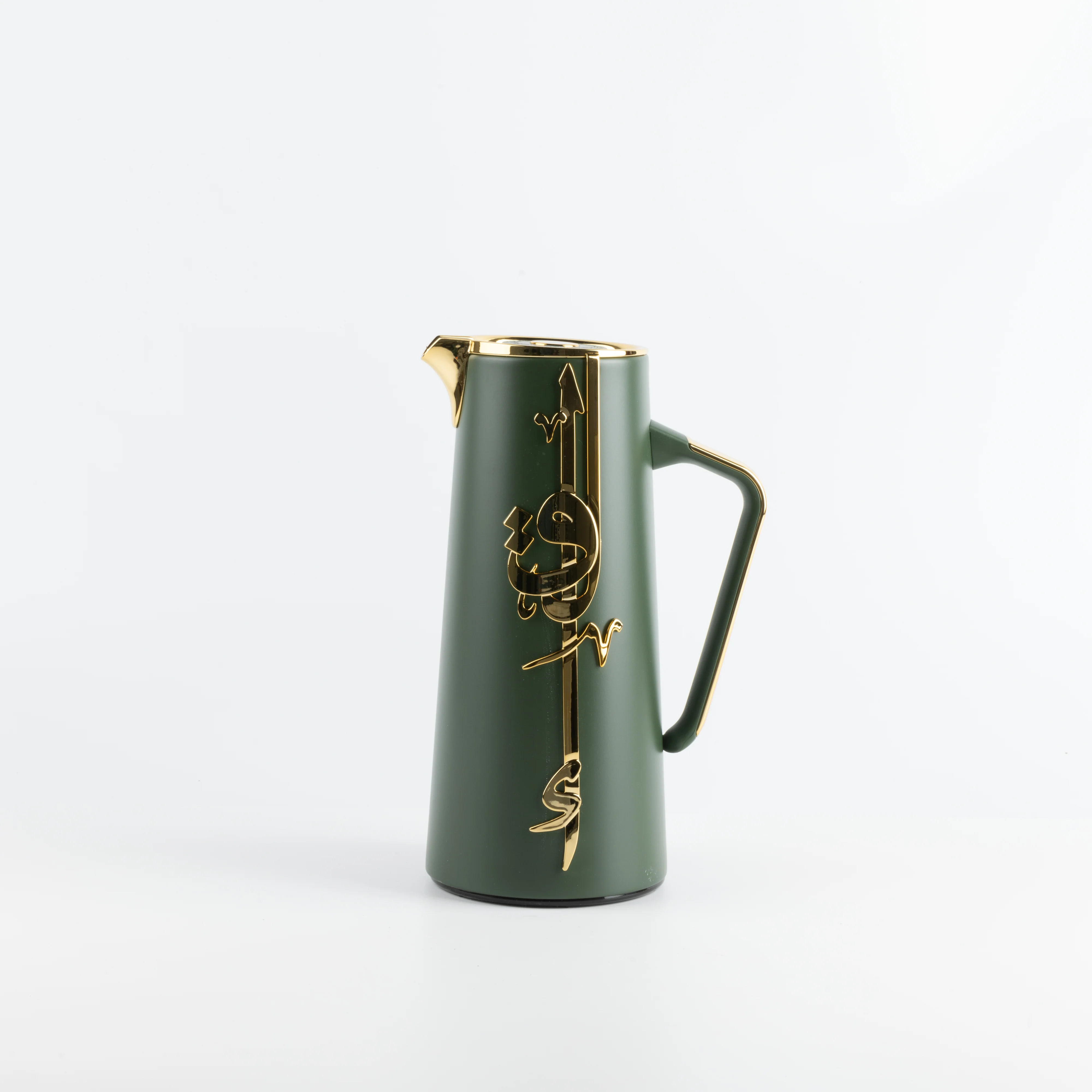 Liqa'a - Vacuum Flask / Thermos - Olive Green  & Gold - Image 5