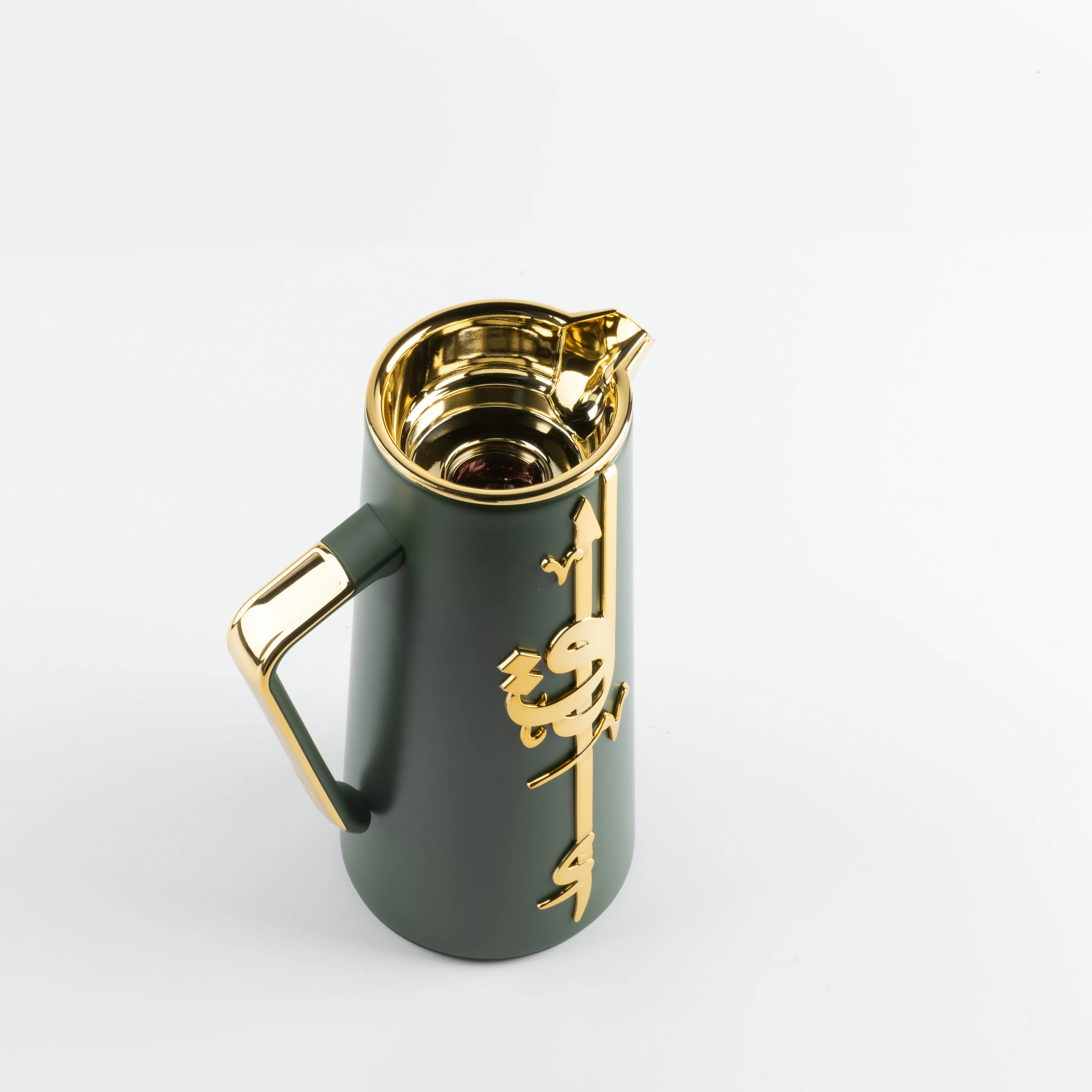 Liqa'a - Vacuum Flask / Thermos - Olive Green  & Gold - Image 6