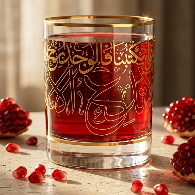 Luxury 6 Short Glass Cups - Gold - Image 2