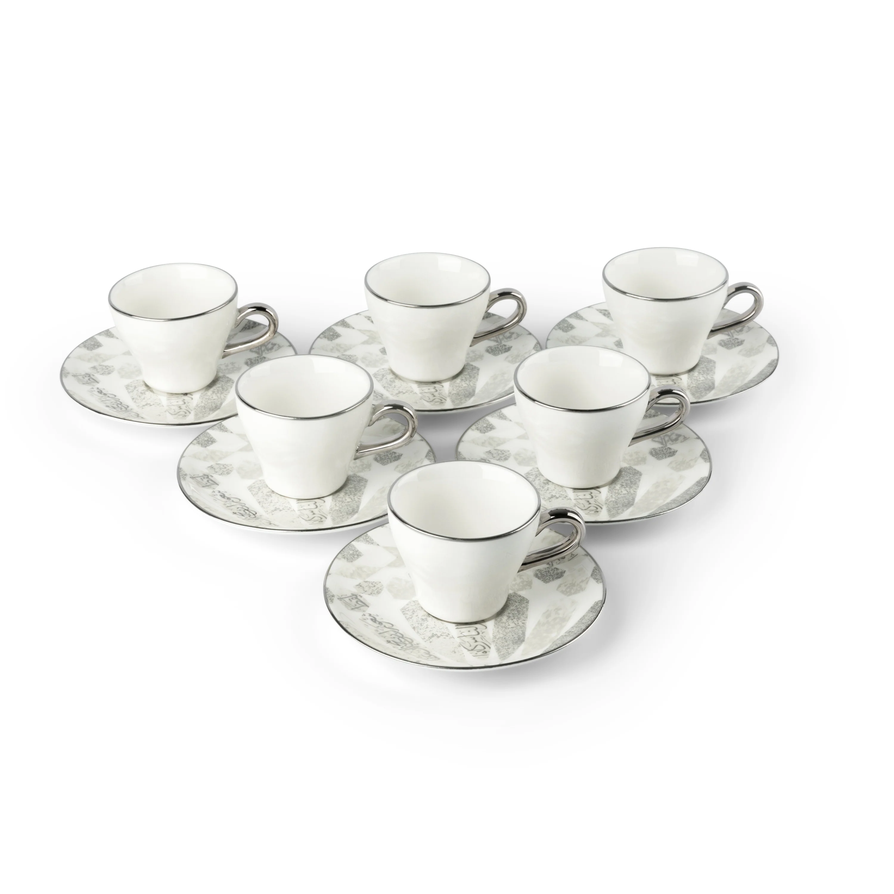 Luxury Amal Coffee Duo (Set of 2)-Grey & Silver - Image 2