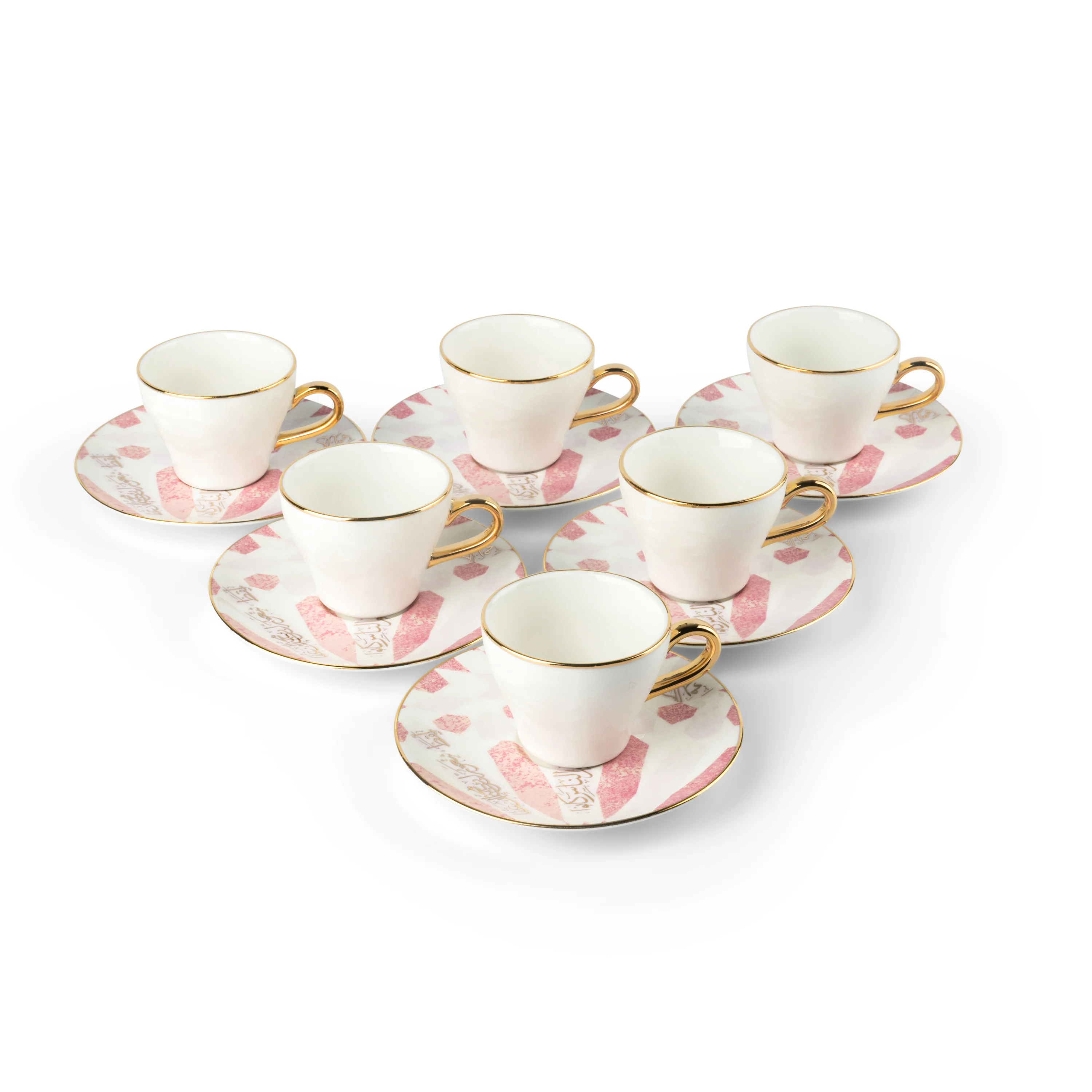 Luxury Amal Coffee Duo (Set of 2)-Pink & Gold - Image 2