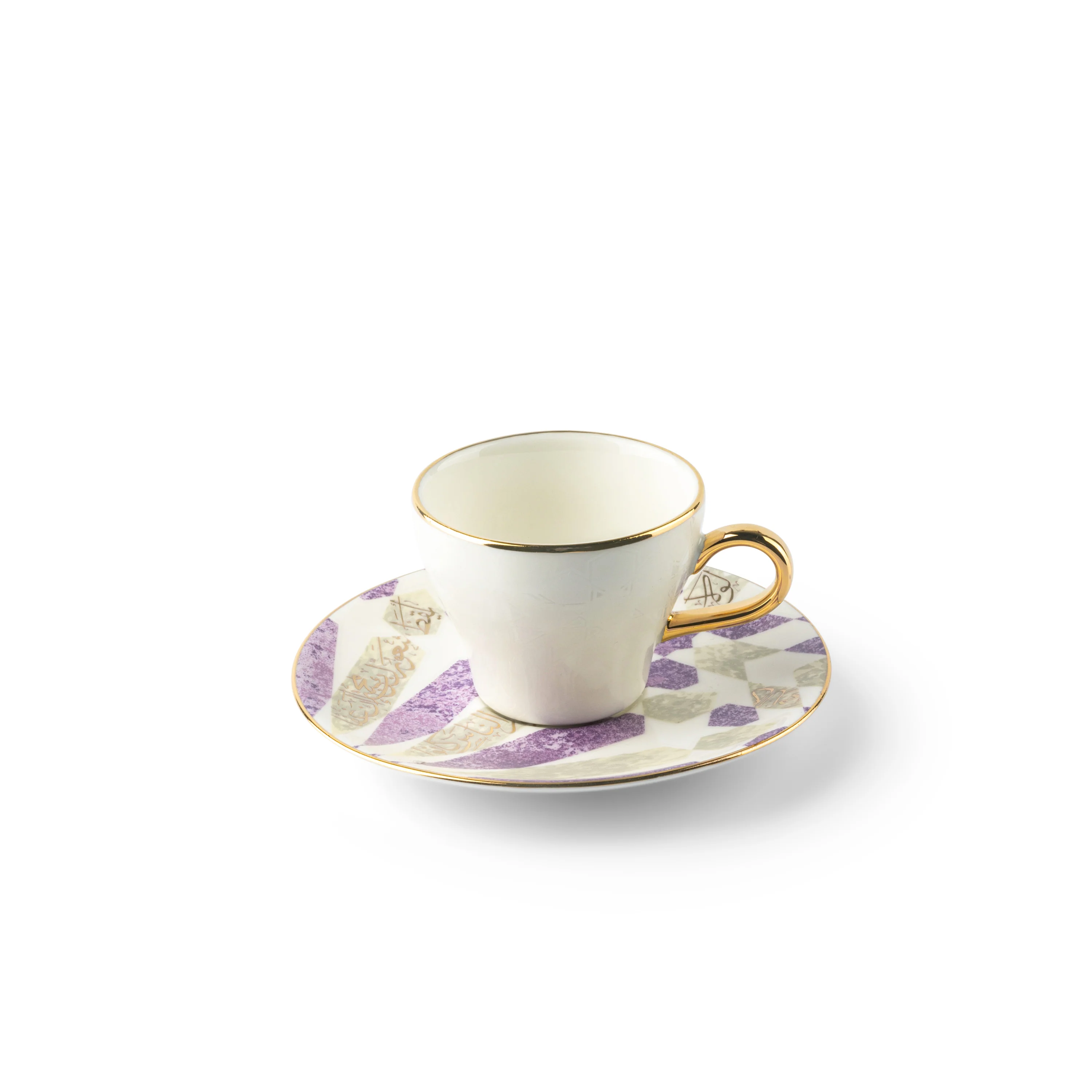 Luxury Amal Coffee Duo (Set of 2)-Purple & Gold - Image 2