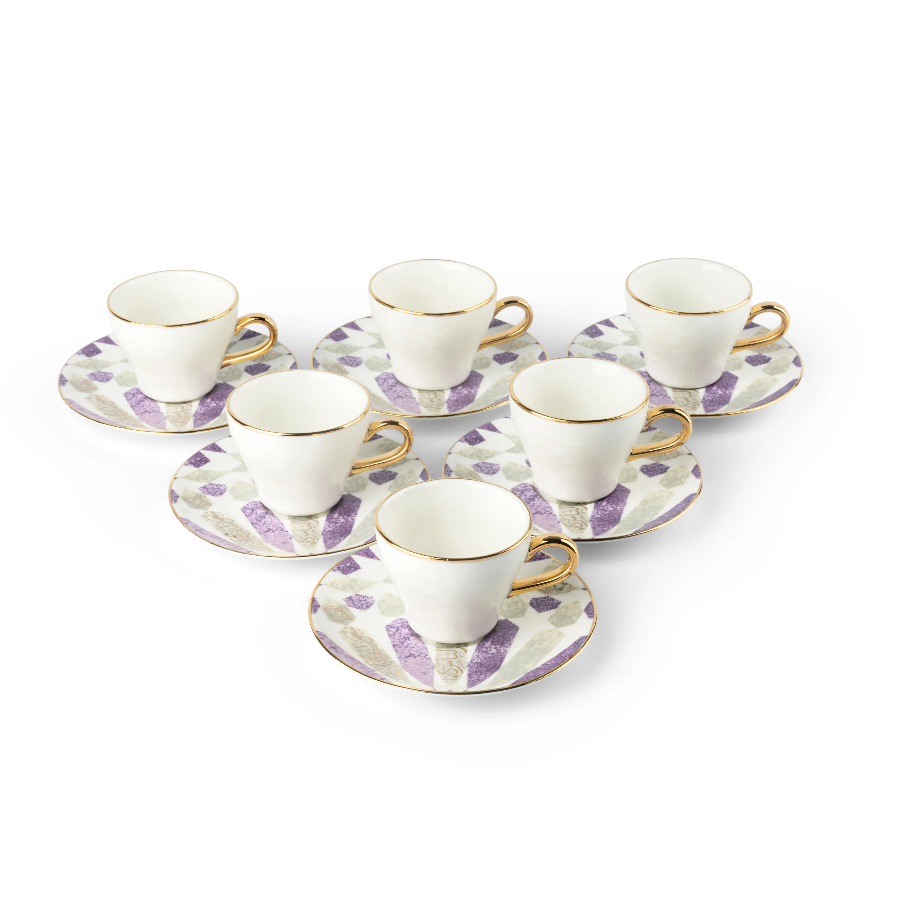 Luxury Amal Coffee Duo (Set of 2)-Purple & Gold - Image 3