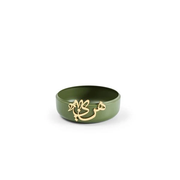 Luxury Diwan - Small Buffet Server - Olive Green & Gold - Image 3