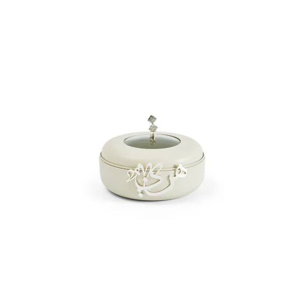 Luxury Diwan - Small Buffet Server - Pearl & Silver - Image 3