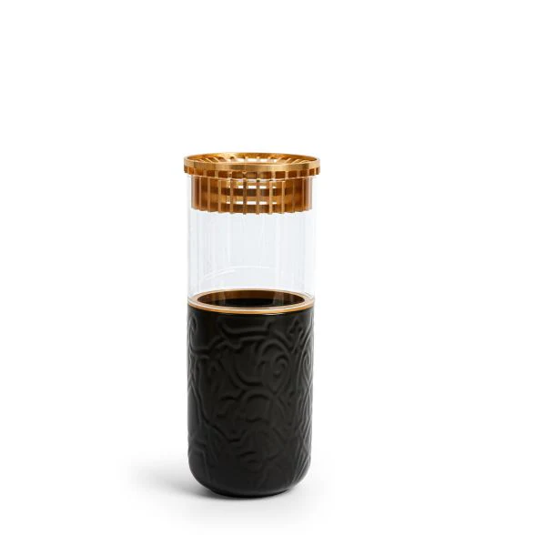 Luxury Majlis - Large Decorative Vase - Black & Gold - Image 2