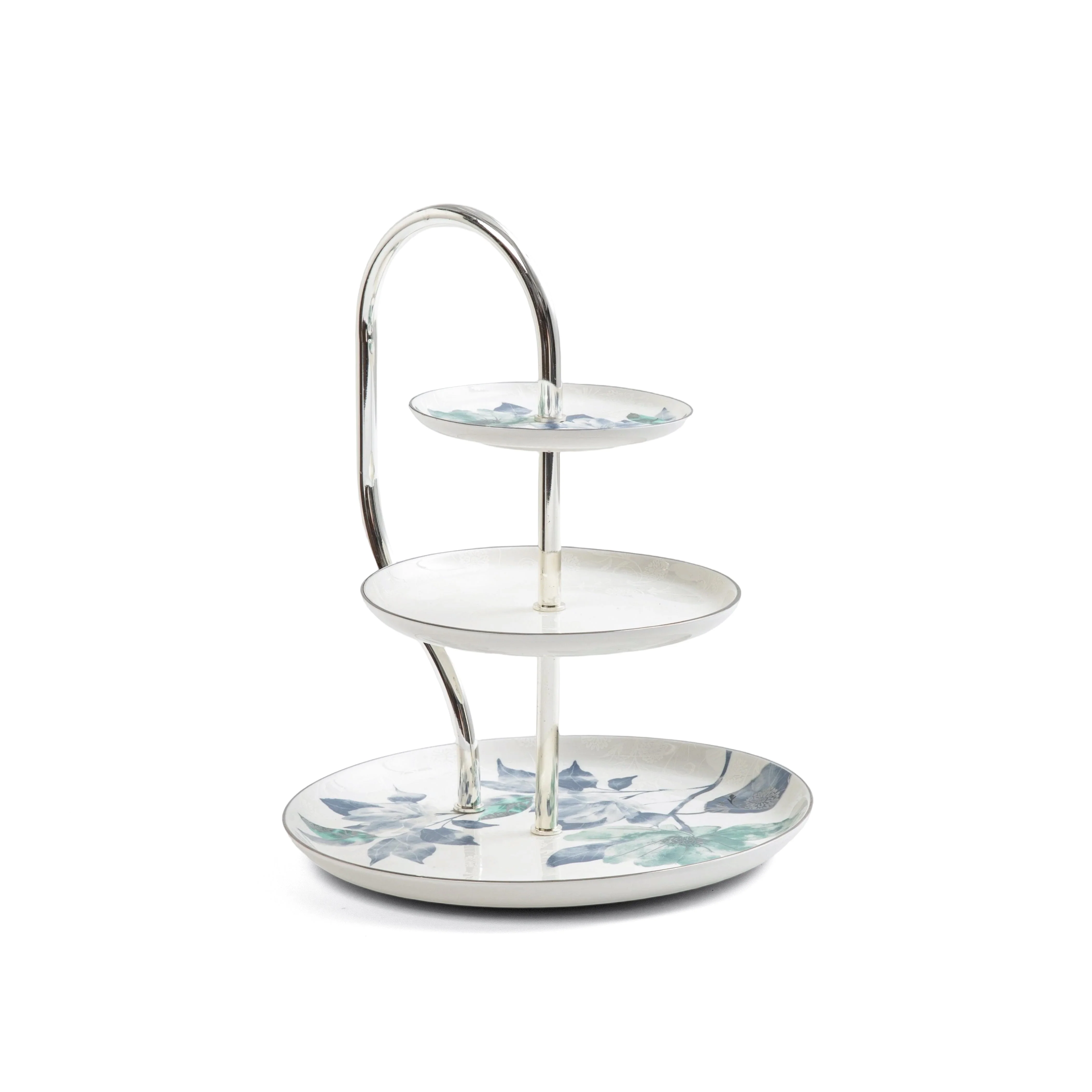 Marisella - 3 Tier Plate - Blue & Silver - Image 4