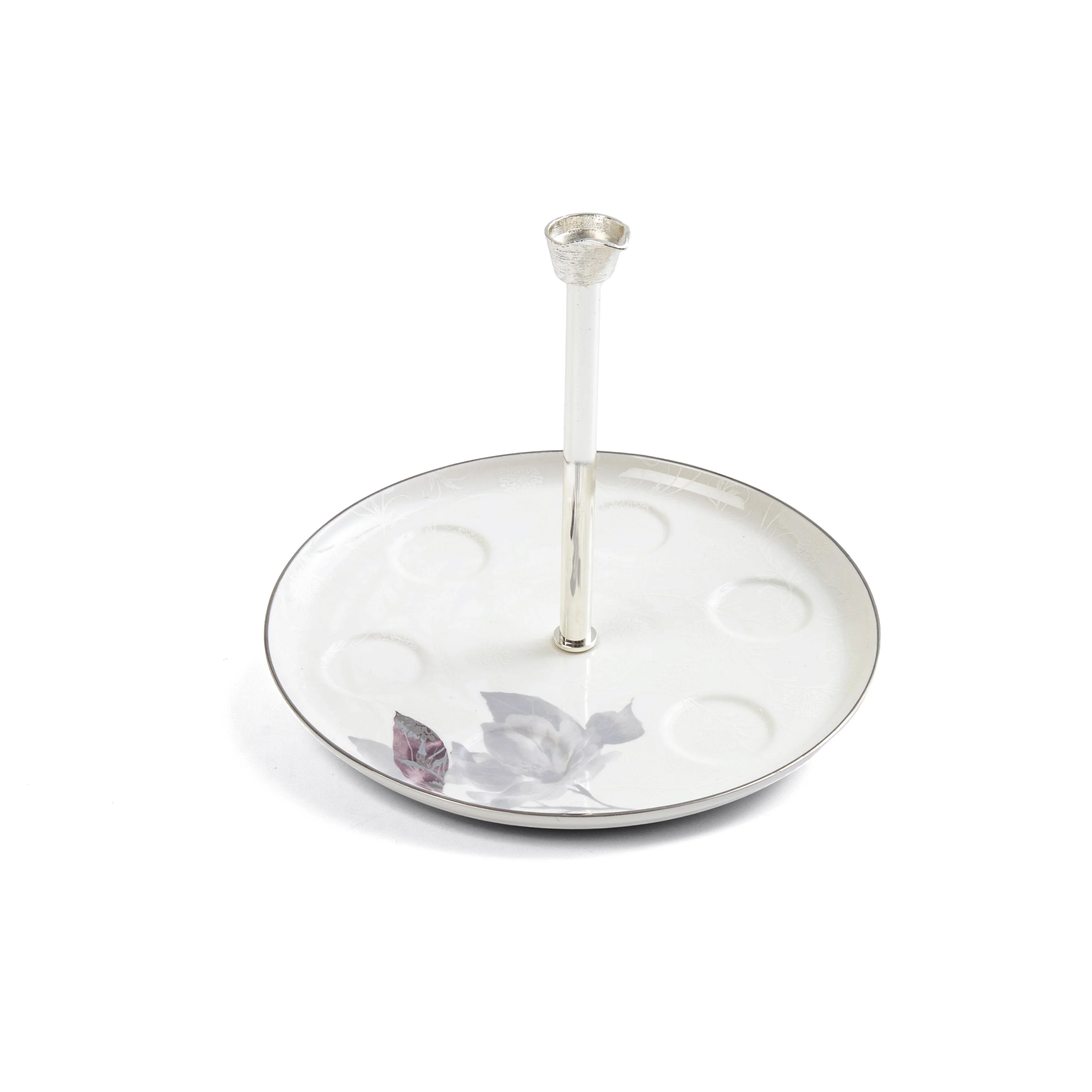 Marisella - Arabic Coffee Cups With Holder - Grey & Silver - Image 3