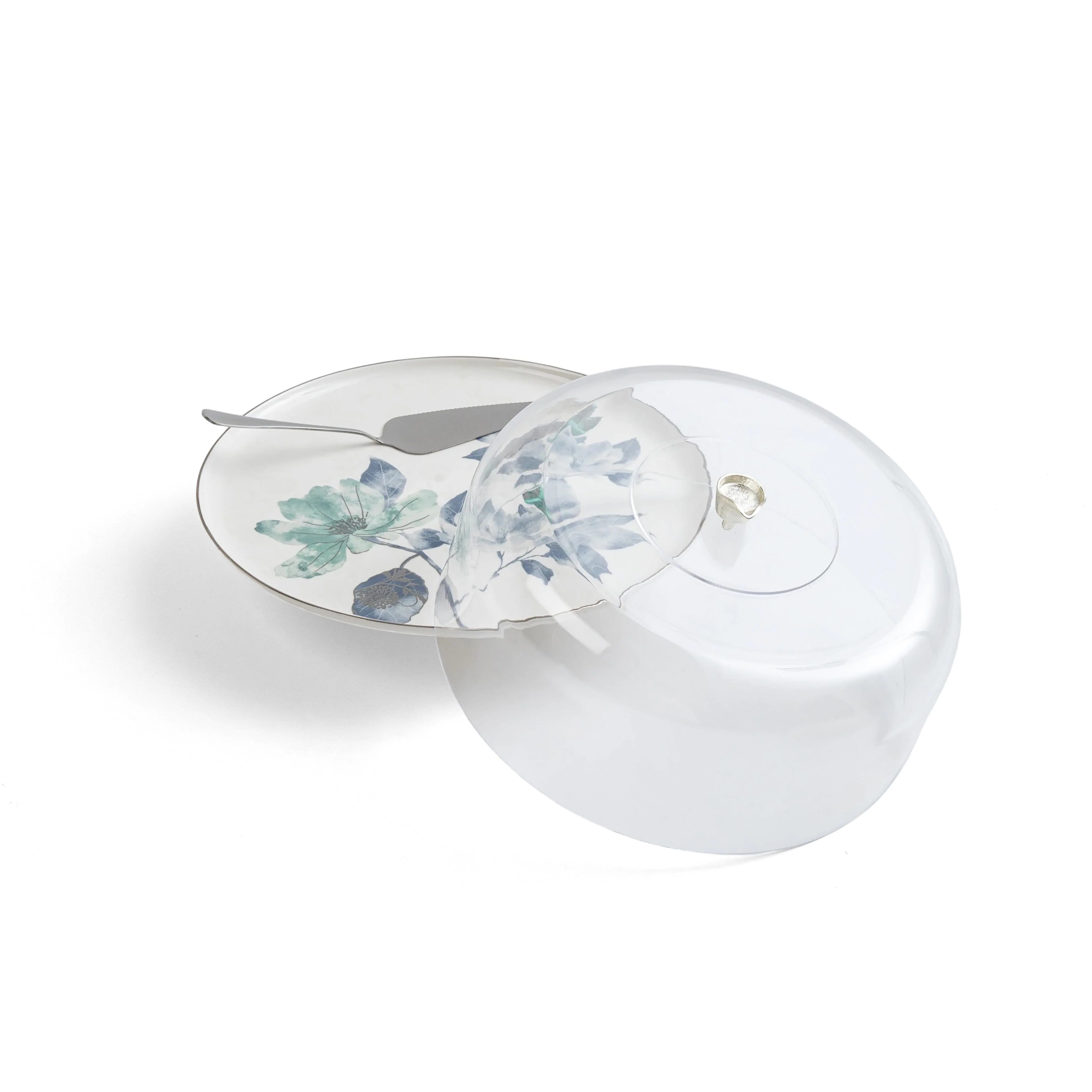 Marisella - Cake Set (9-Pc) - Blue & Silver - Image 3