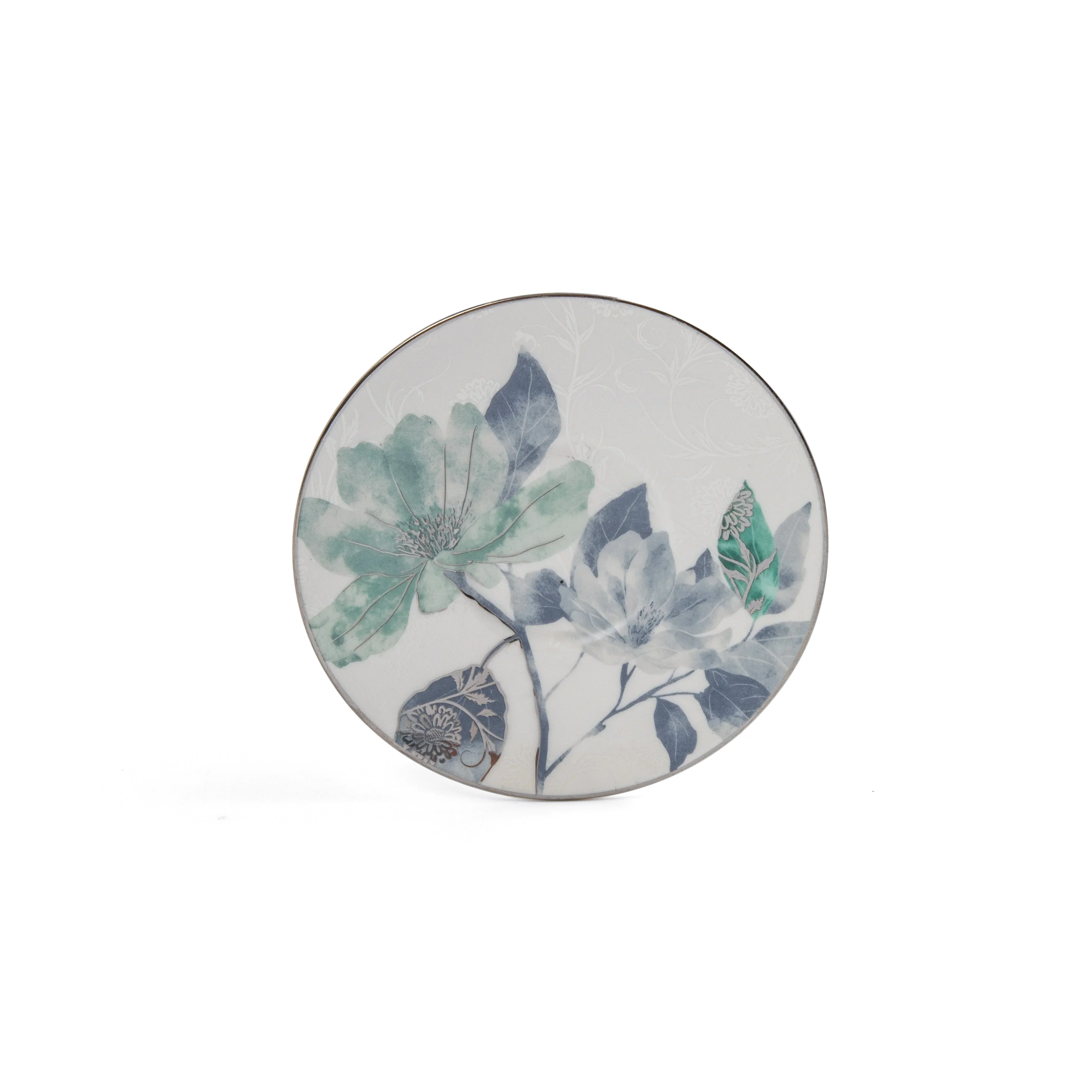 Marisella - Cappuccino Set (12-Pc) - Blue & Silver - Image 5