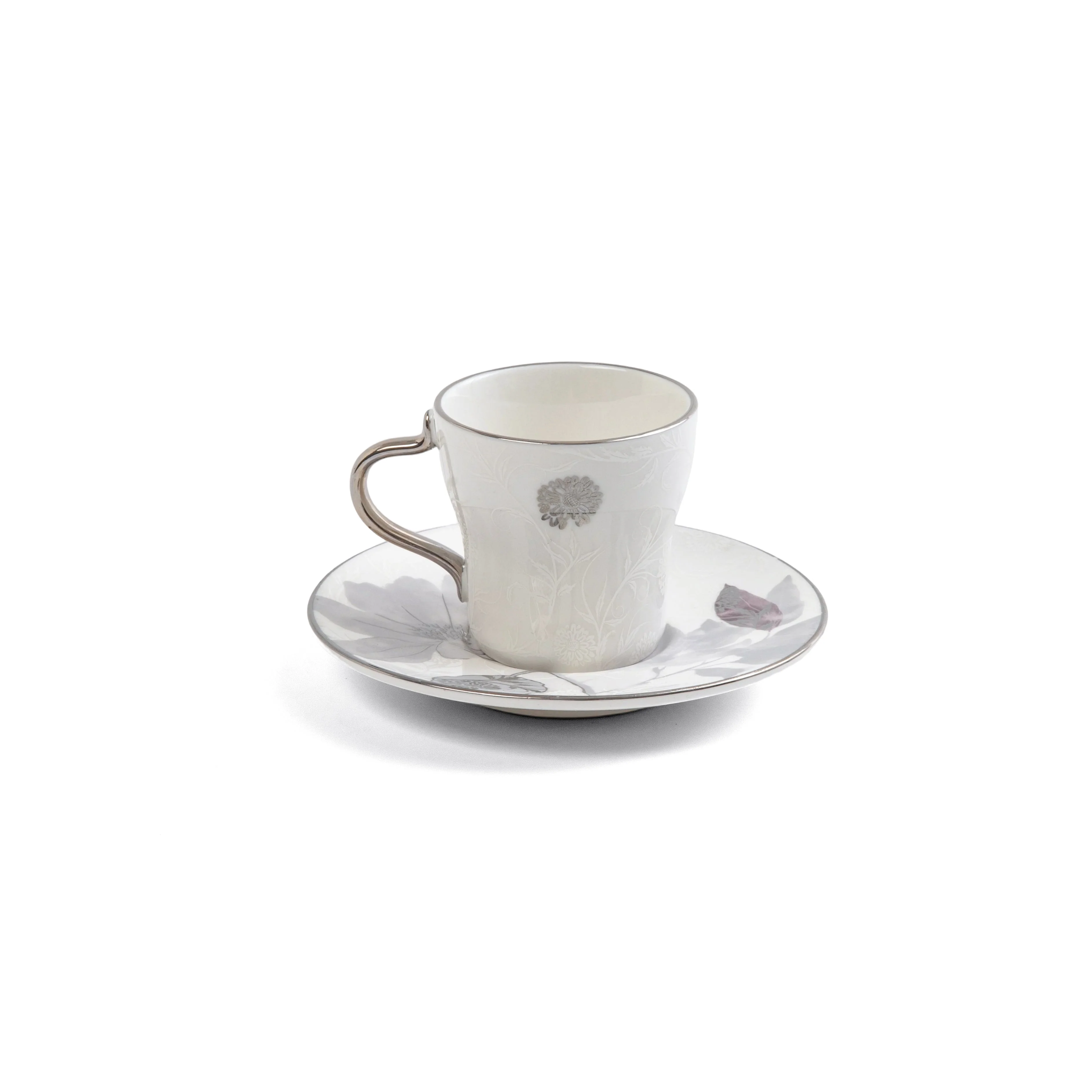 Marisella - Espresso/Turkish Coffee Set (12-Pc) - Grey & Silver - Image 4