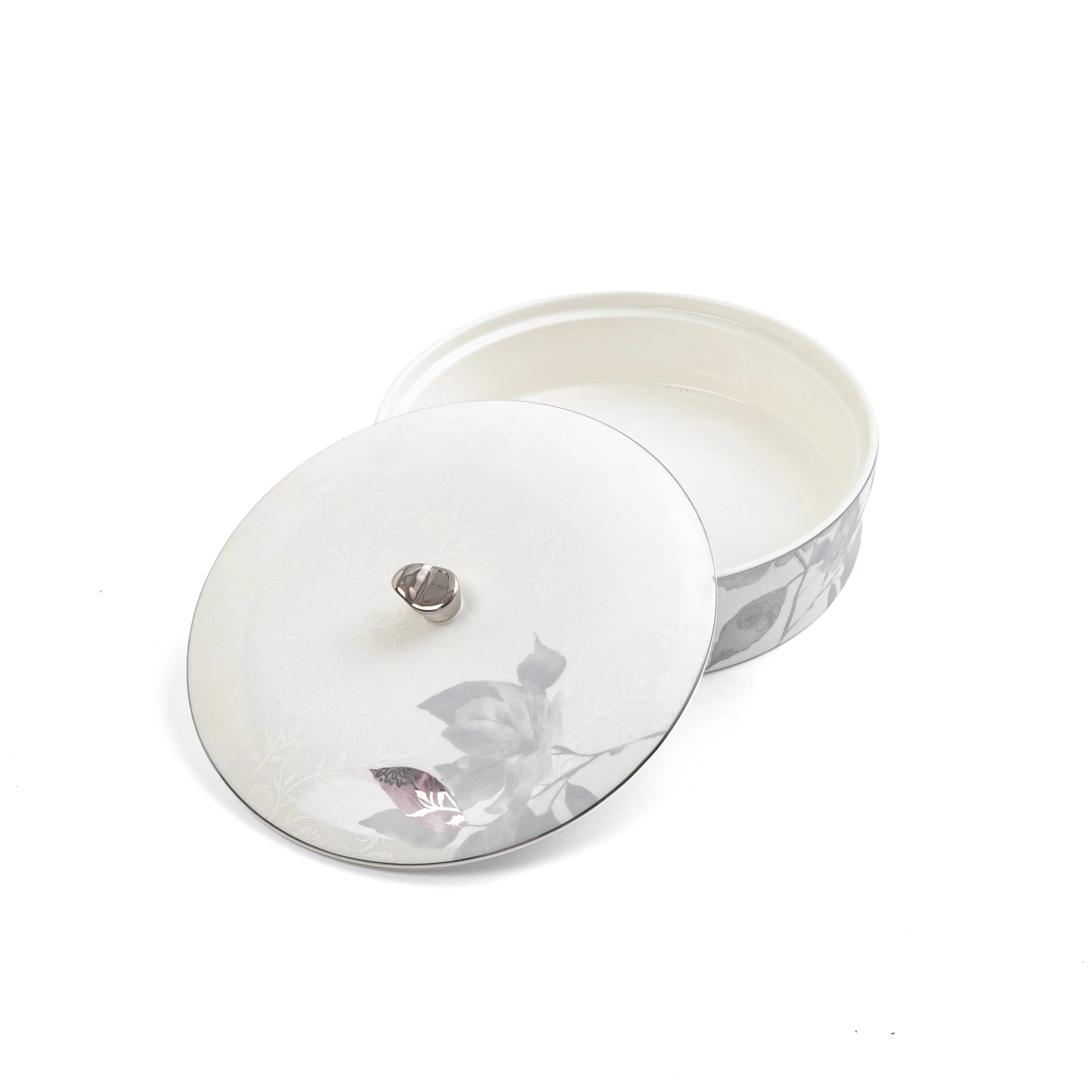 Marisella - Large Decorative Canister - Grey & Silver - Image 2