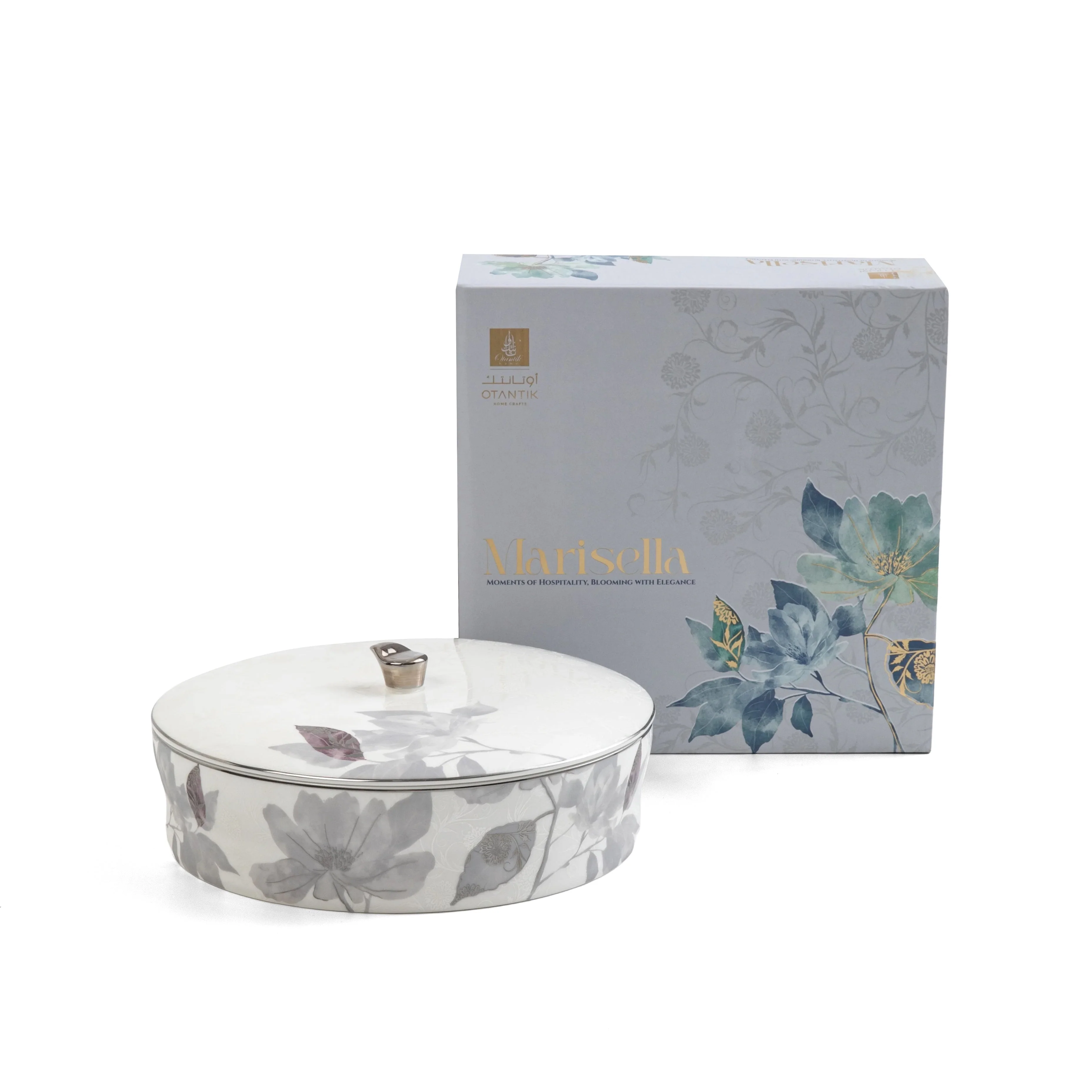 Marisella - Large Decorative Canister - Grey & Silver - Image 3