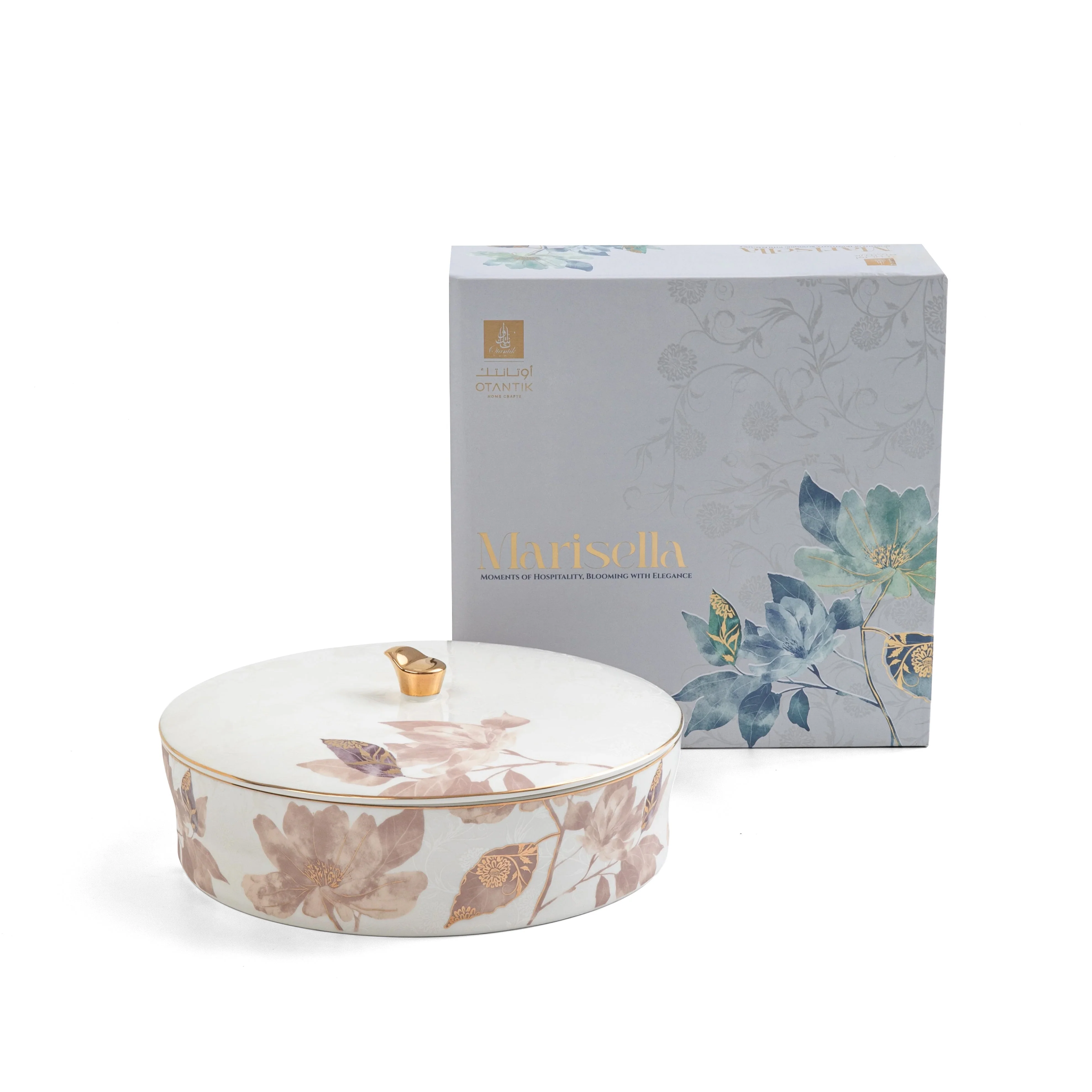 Marisella - Large Decorative Canister - Pink & Gold - Image 3