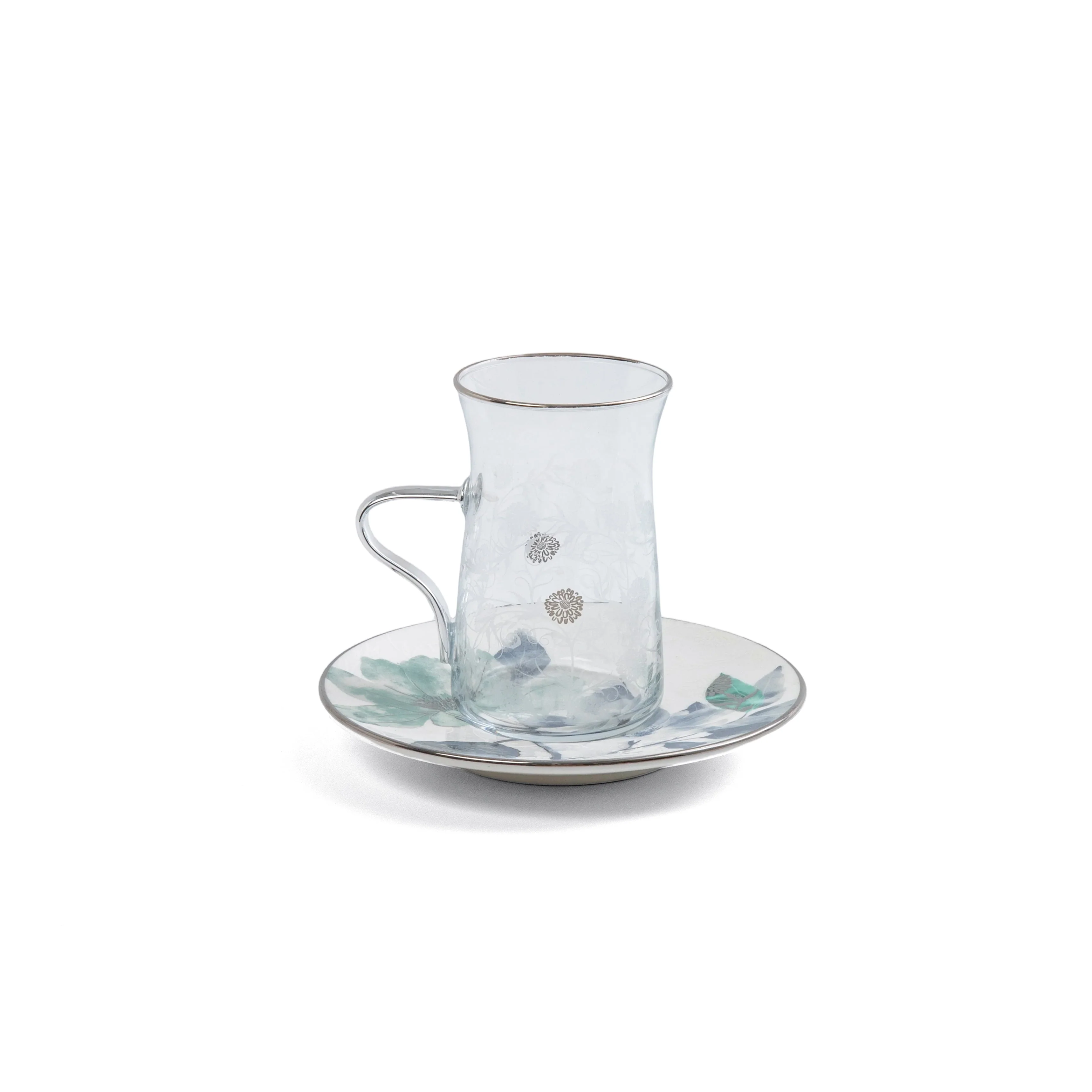Marisella - Tea Set (13-Pc) - Blue & Silver - Image 4