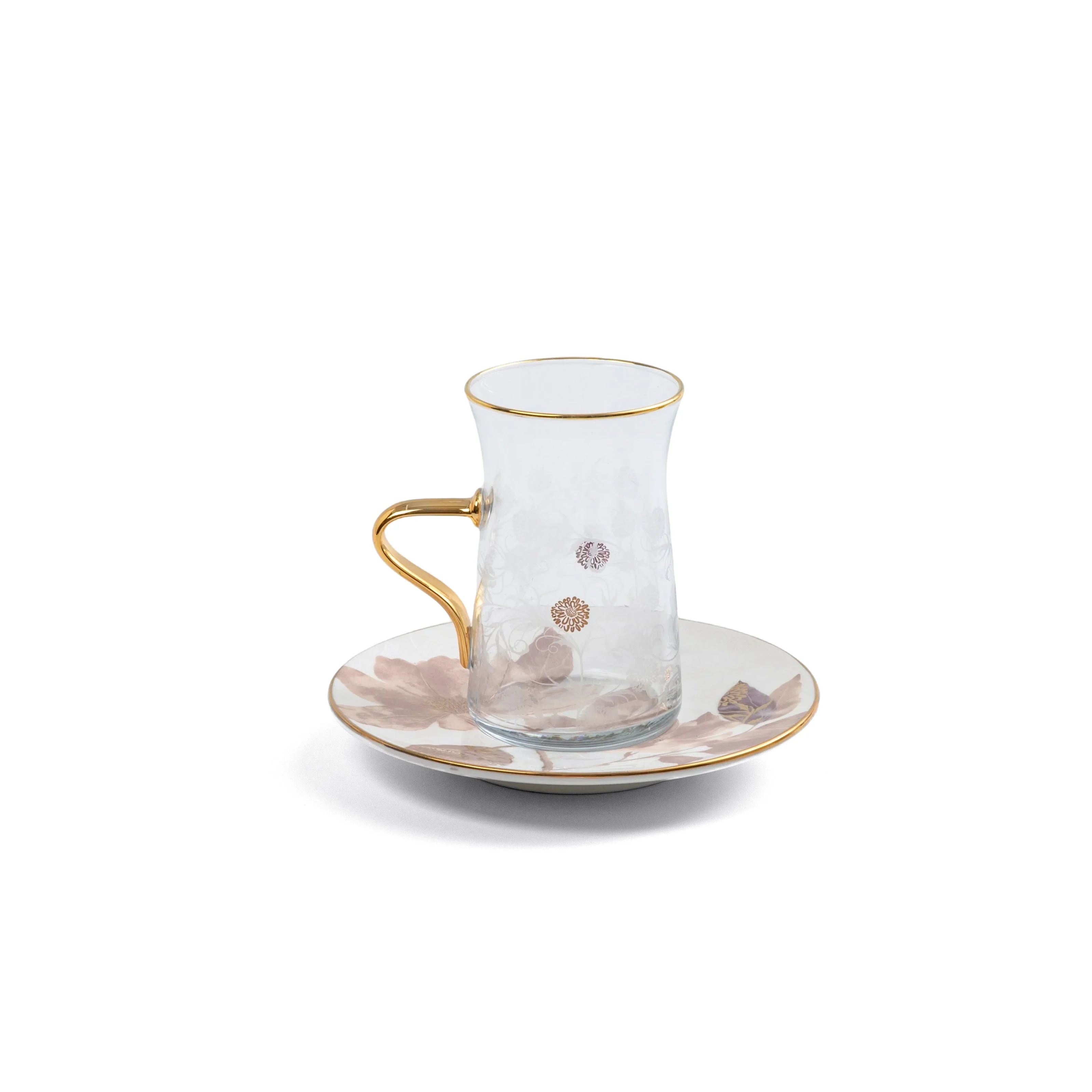 Marisella - Tea Set (13-Pc) - Pink & Gold - Image 3