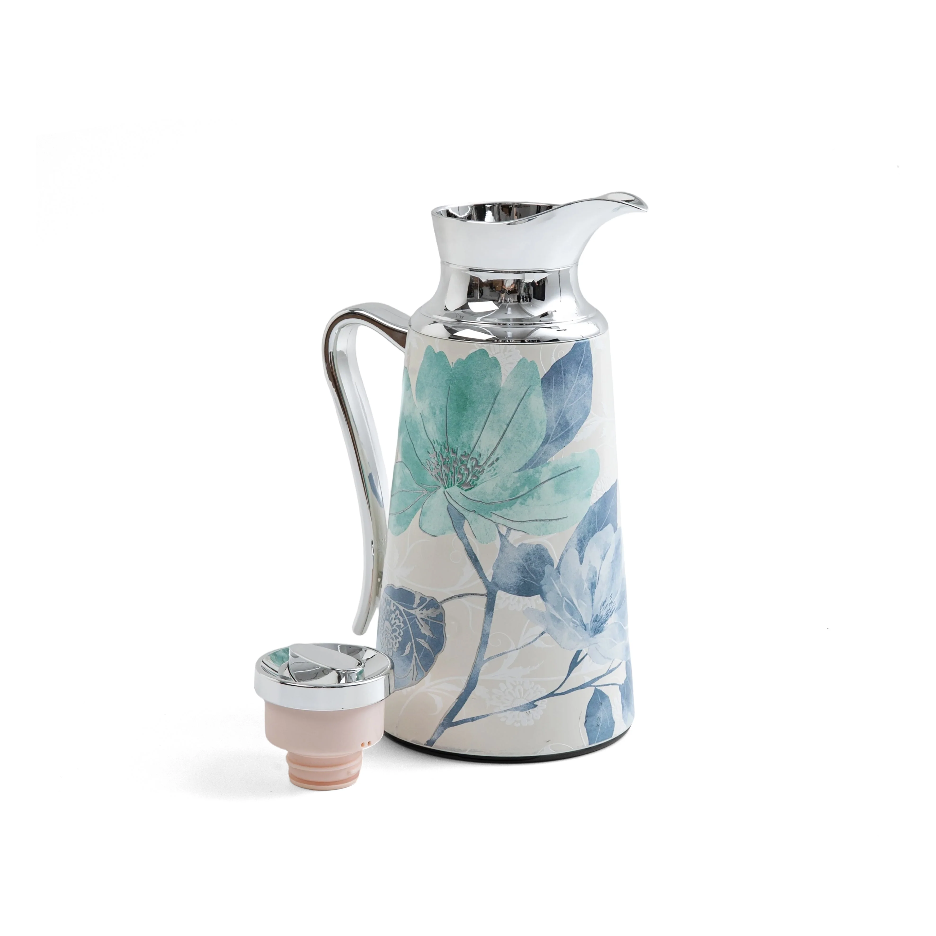 Marisella - Vacuum Flask / Thermos - Blue & Silver - Image 4