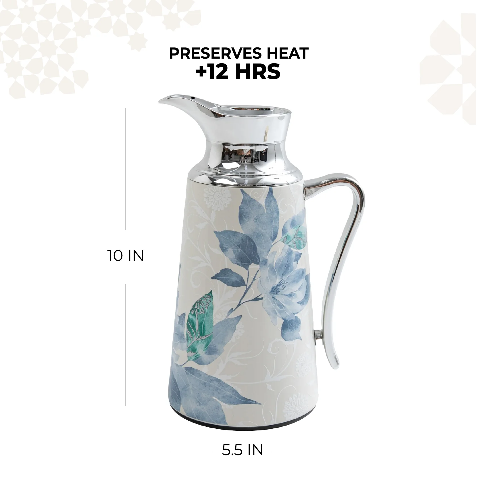 Marisella - Vacuum Flask / Thermos - Blue & Silver - Image 5