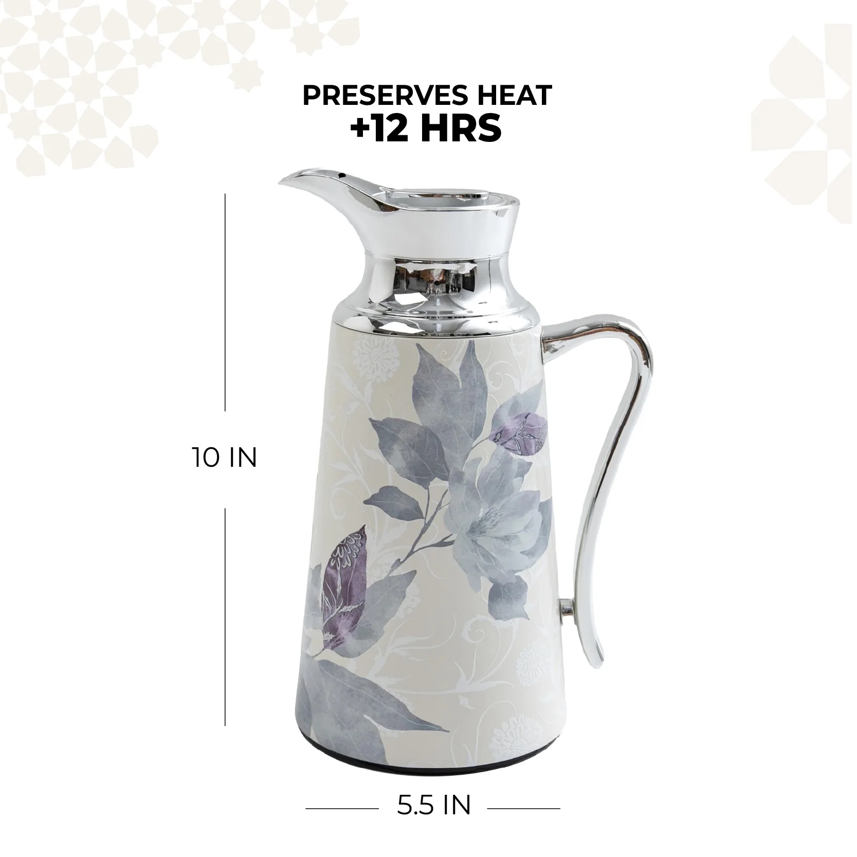 Marisella - Vacuum Flask / Thermos - Grey & Silver - Image 4