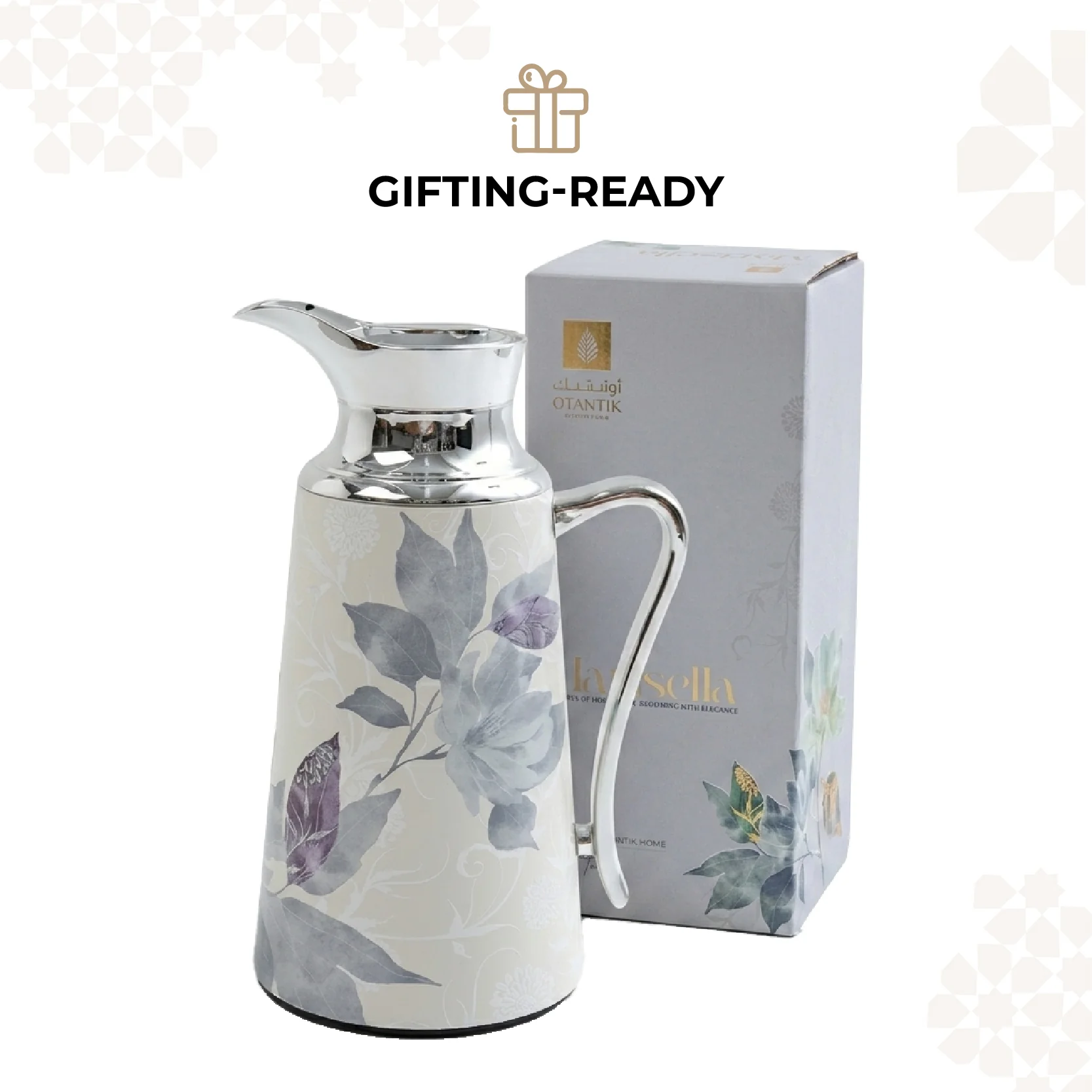 Marisella - Vacuum Flask / Thermos - Grey & Silver - Image 7