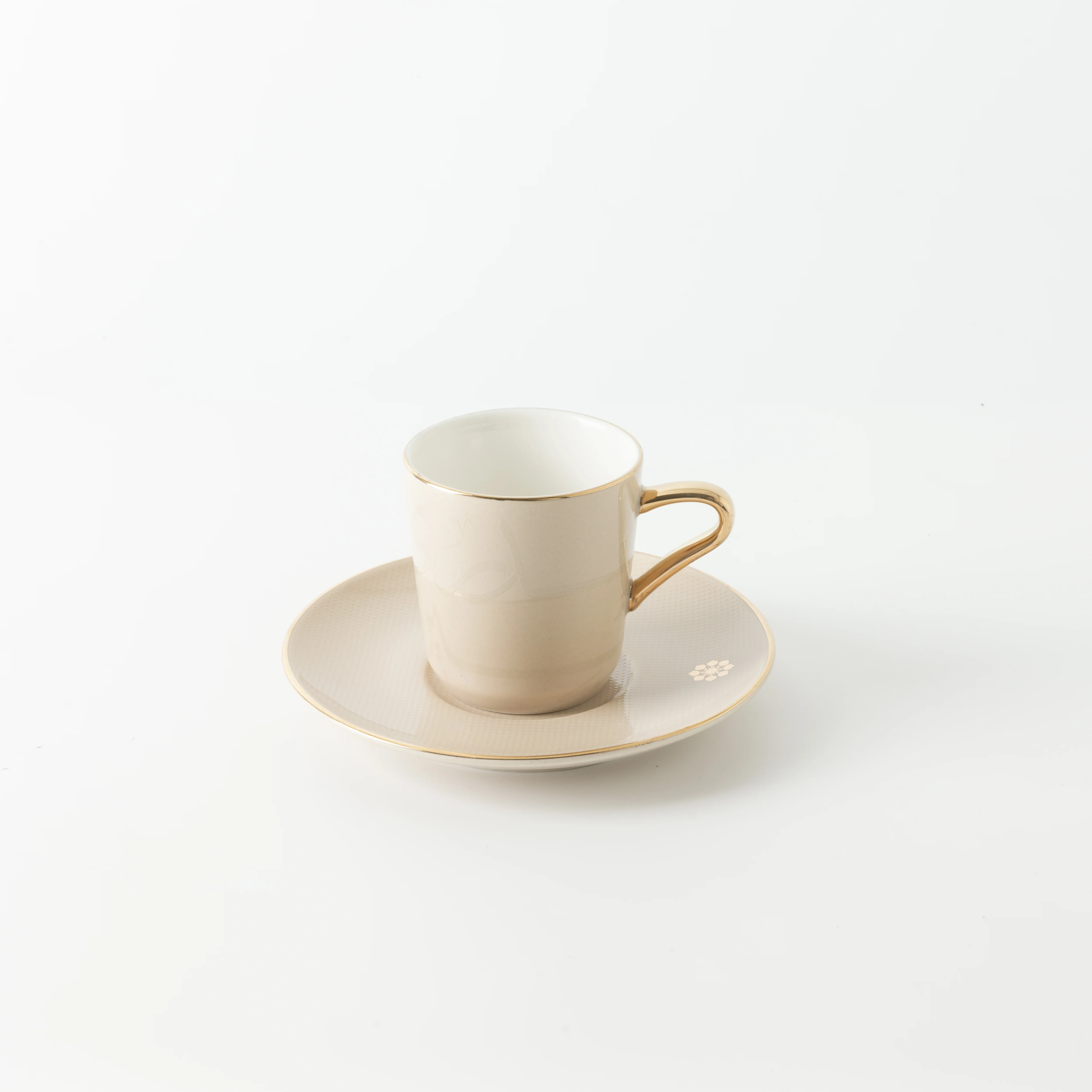 Mirral - Espresso/Turkish Coffee Set (12-Pc) - Beige & Gold - Image 4