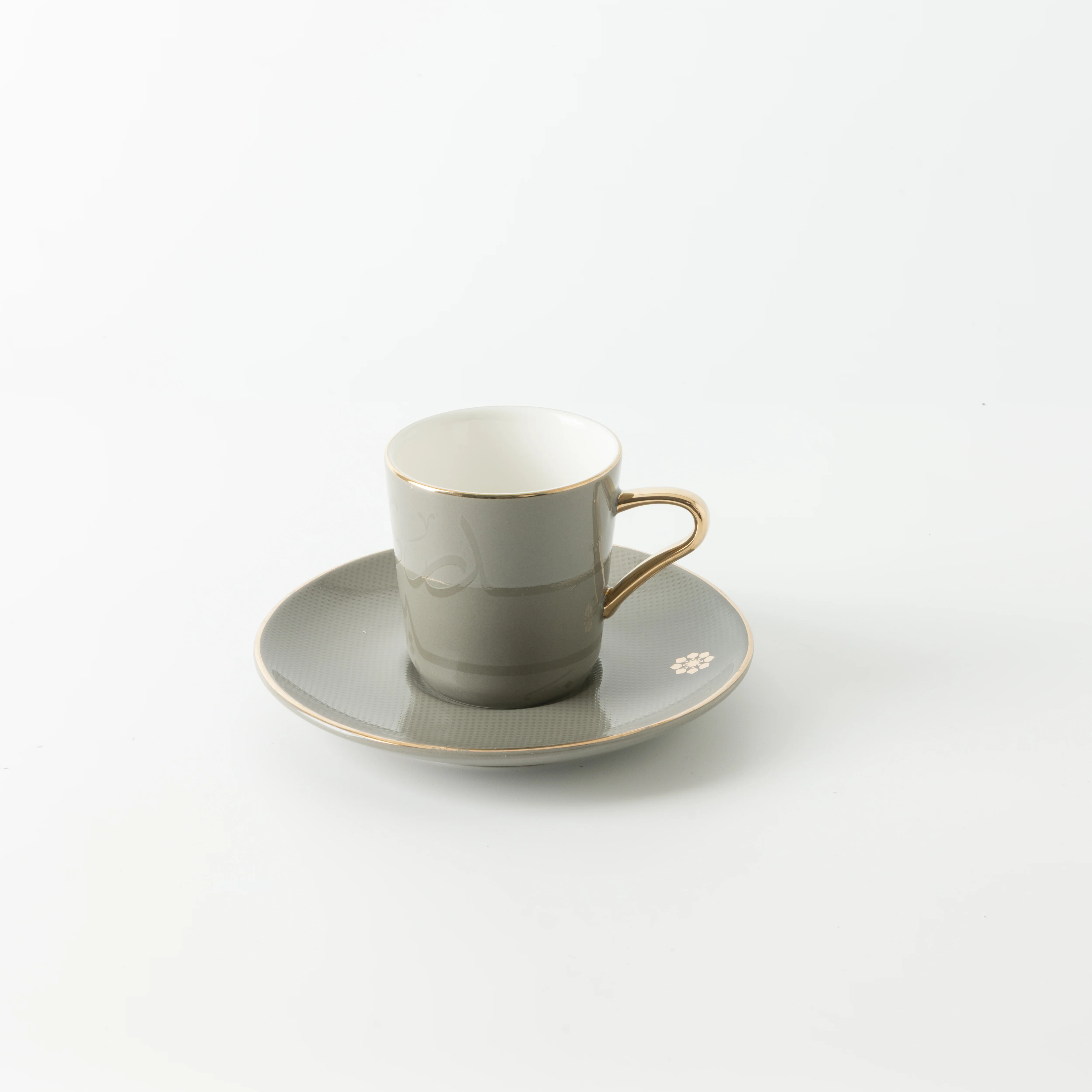 Mirral - Espresso/Turkish Coffee Set (12-Pc) - Grey & Gold - Image 10
