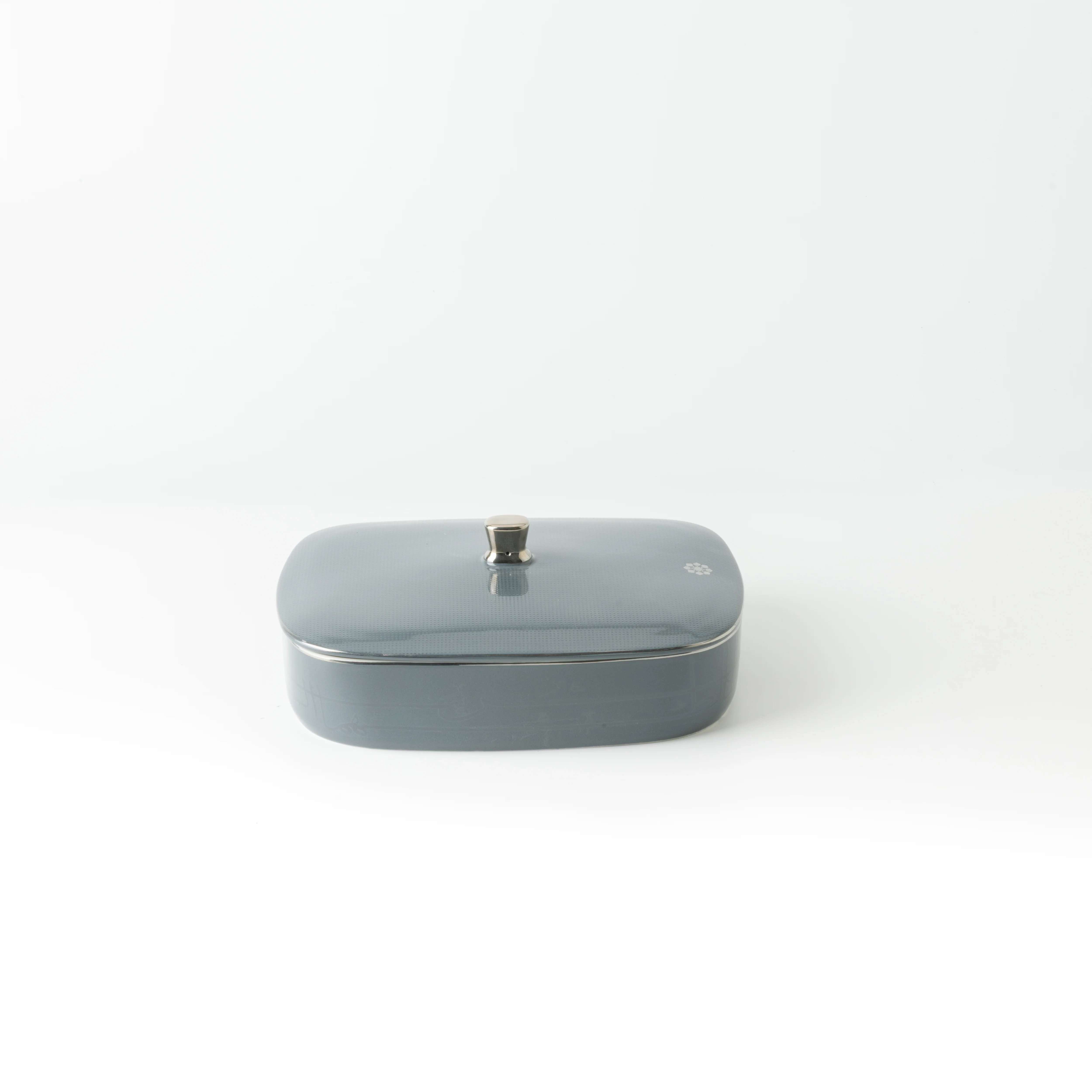 Mirral - Medium Decorative Canister - Dark Blue & Silver - Image 5