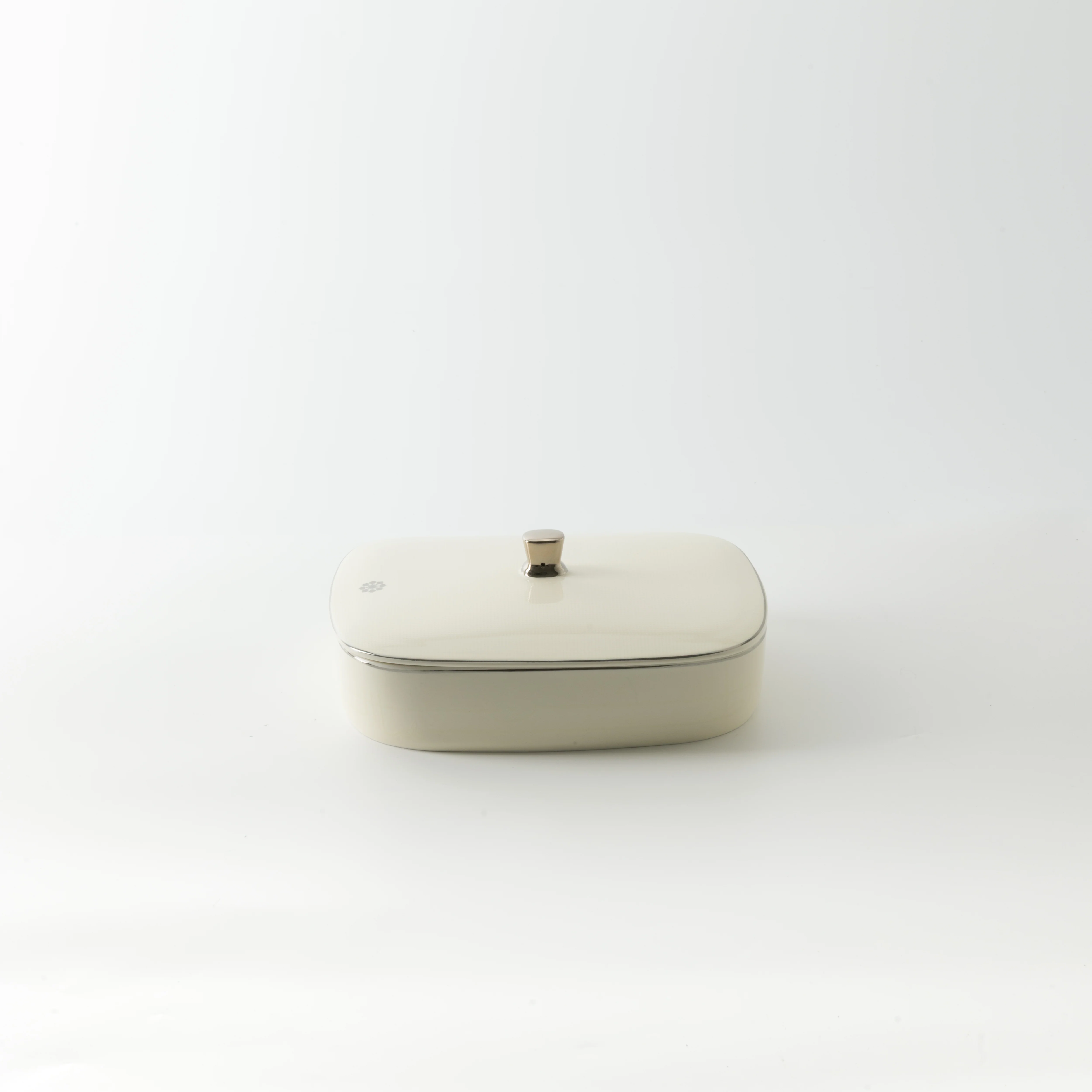 Mirral - Medium Decorative Canister - White & Silver - Image 5