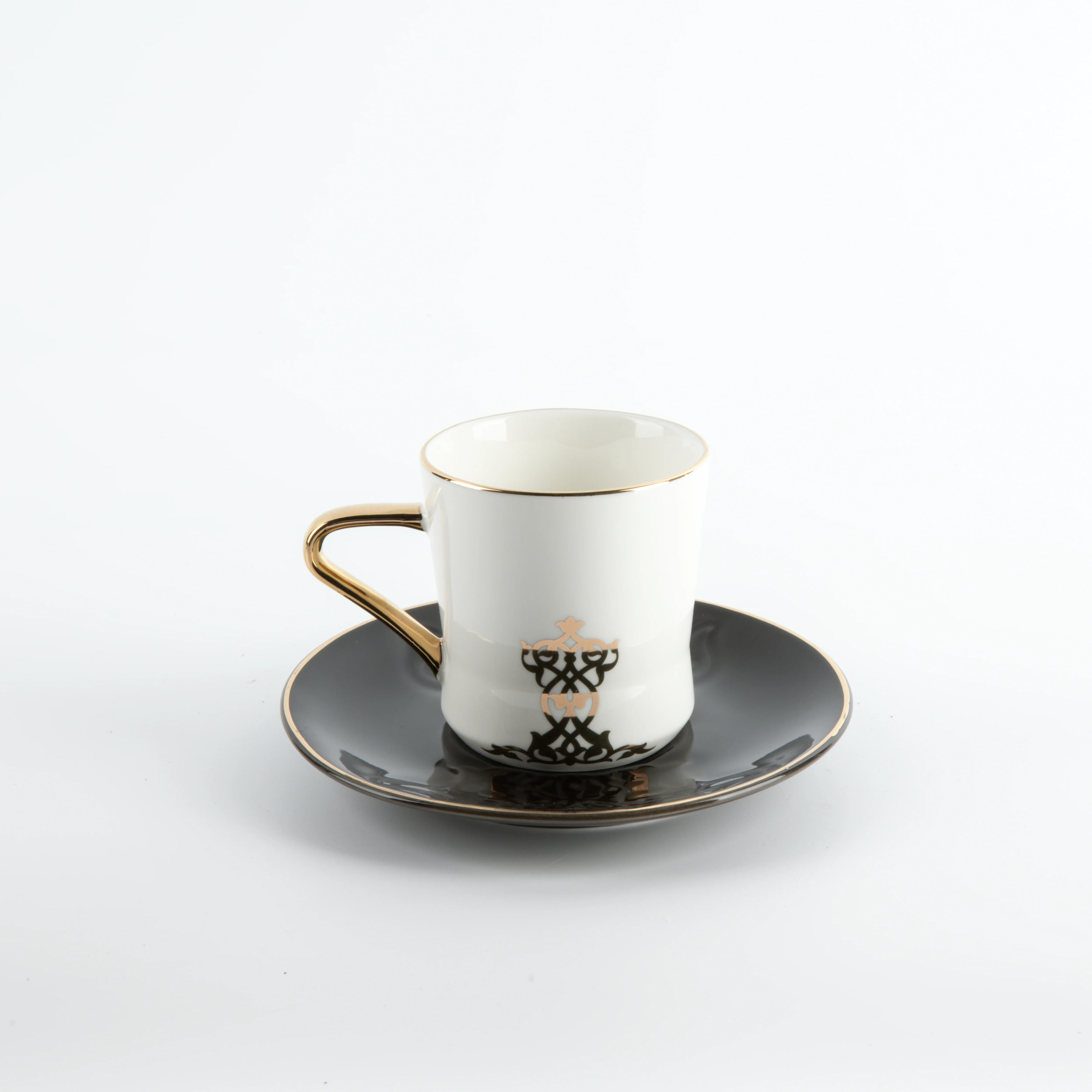 Naqsh -   Cappuccino Set (12-Pc) -Black & Gold - Image 3