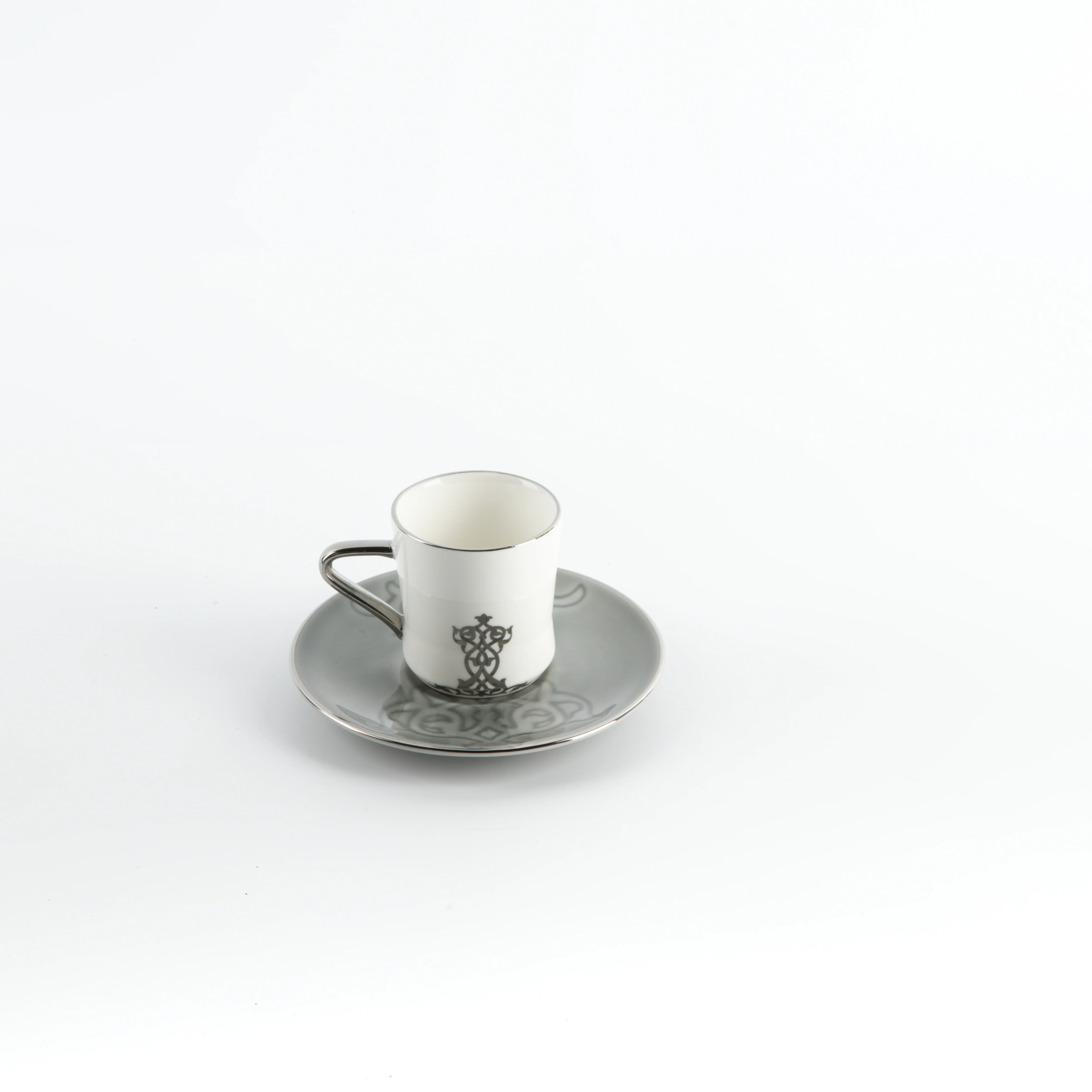 Naqsh - Espresso/Turkish Coffee Set (12-Pc)-Grey & Silver - Image 3