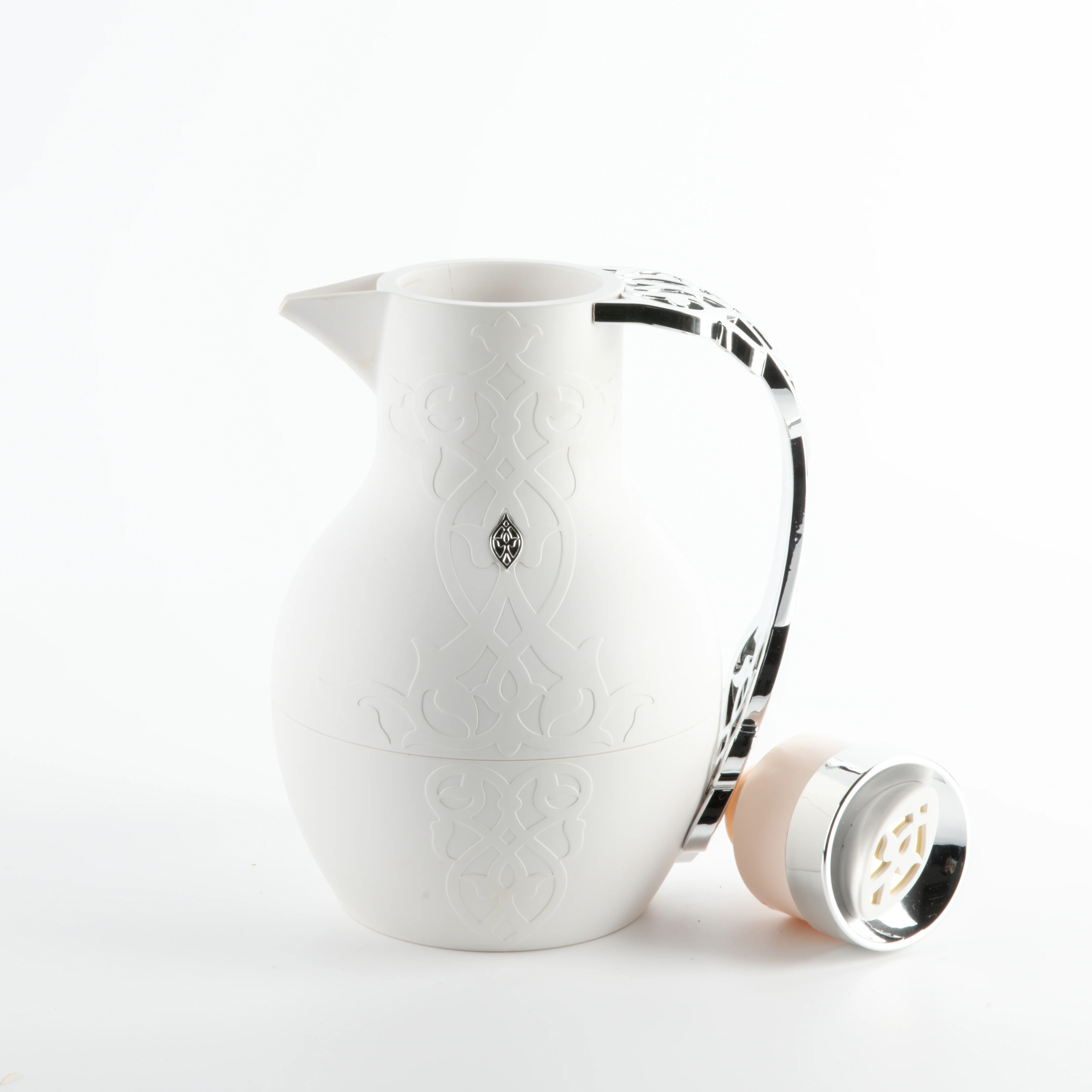 Naqsh - Vacuum Flask / Thermos - White & Silver - Image 6