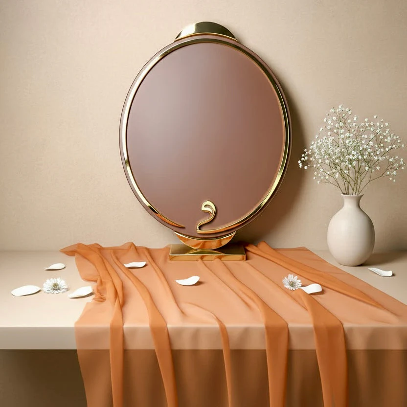 Noor - Serving Tray - Brown & Gold