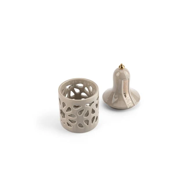 Luxury Noor - Small Lantern Candle Holder - Beige & Gold - Image 4