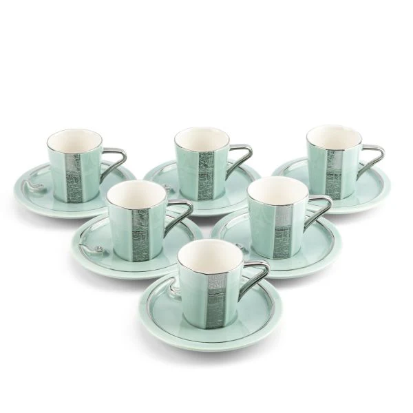 Luxury Noor - Trukish Coffee (12-Pc)- Blue & Silver - Image 3