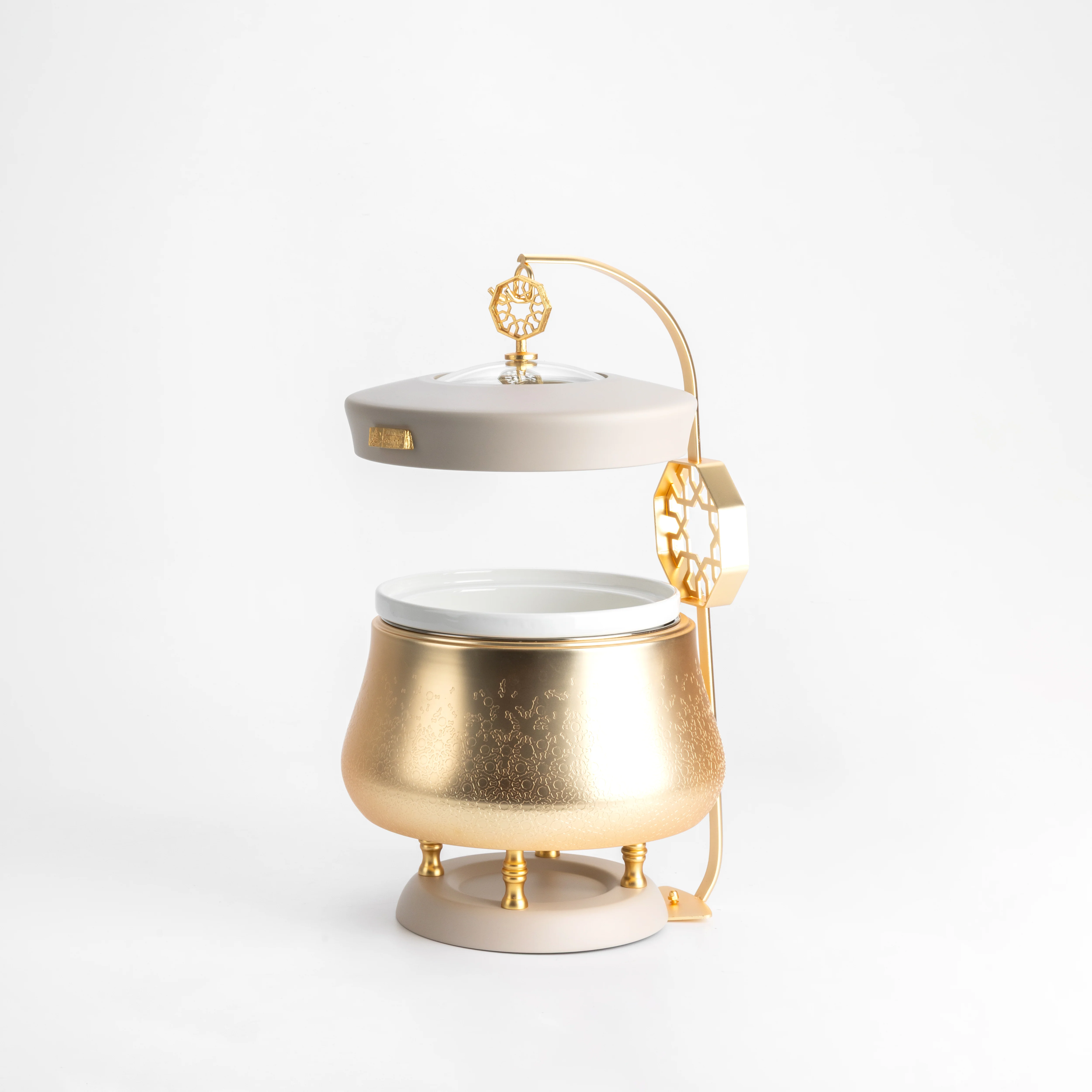 Nourhan -  2.5 Liters Chafer - Gold & Beige - Image 5