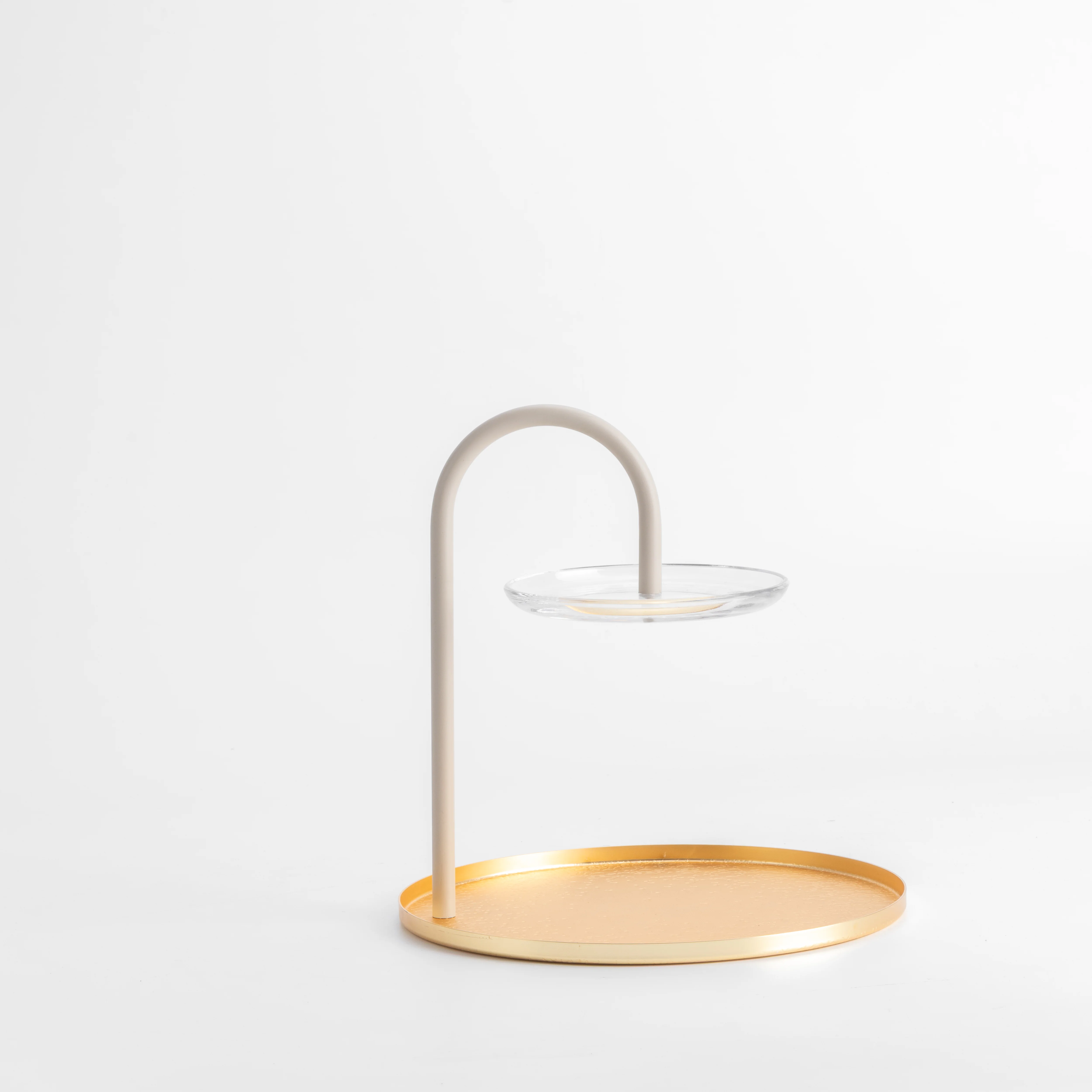 Nourhan - 2 Tier Plate - Gold & Beige - Image 4