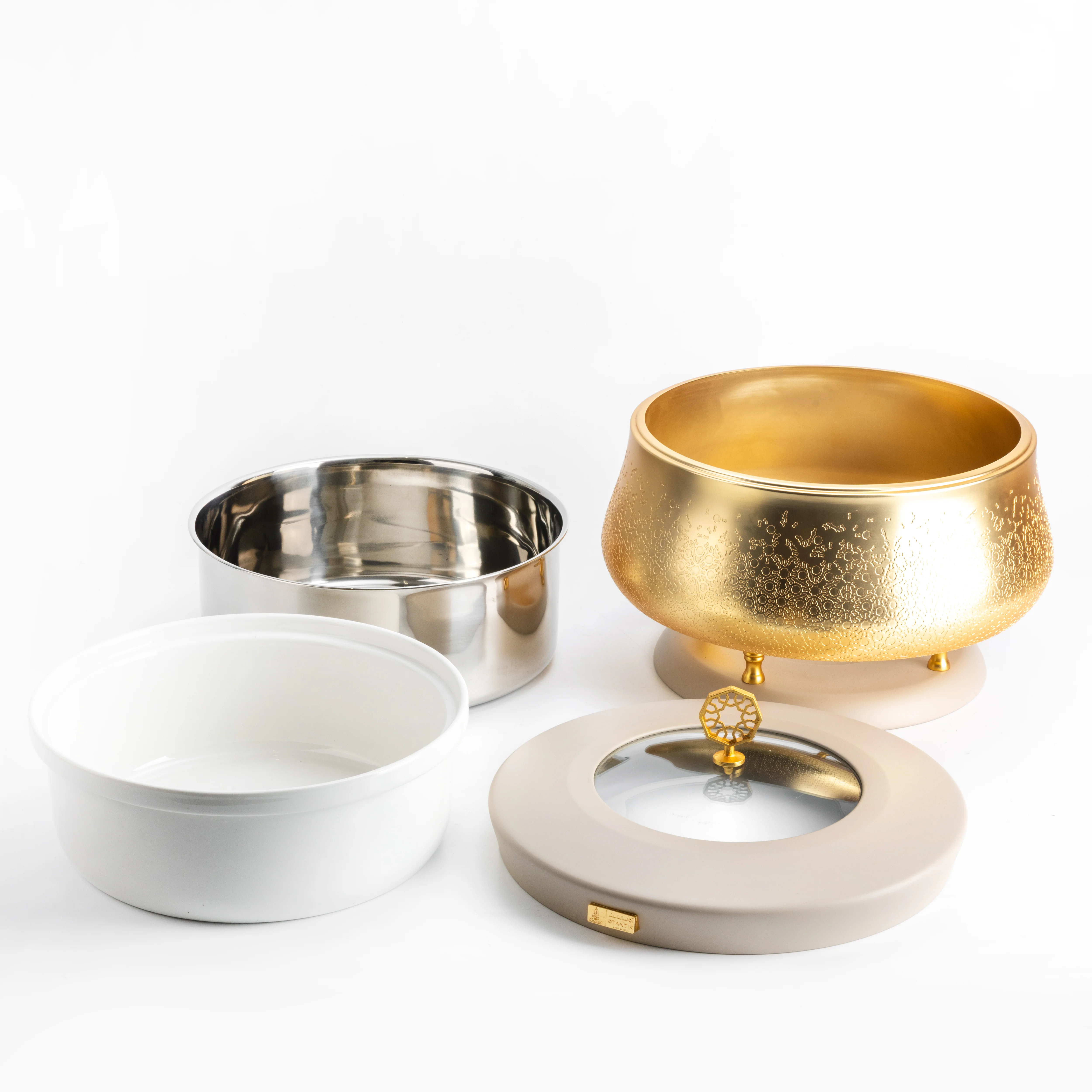Nourhan -  6 Liters Chafer - Gold & Beige - Image 6