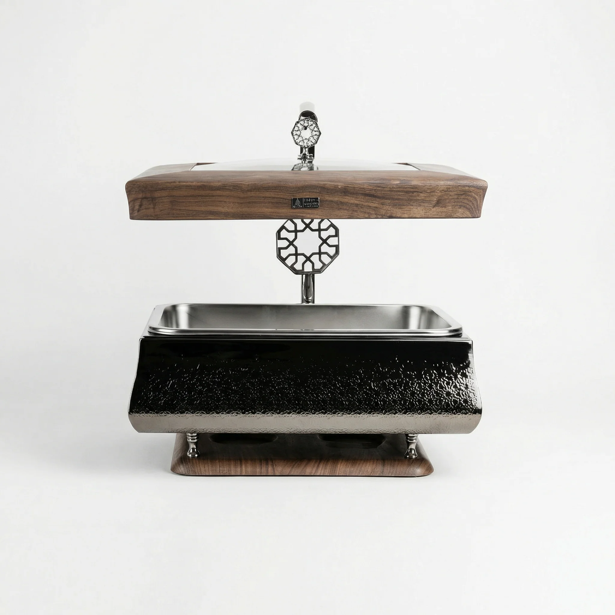 Nourhan -  6L Premium Rectangular Chafer - Black Walnut - Image 4