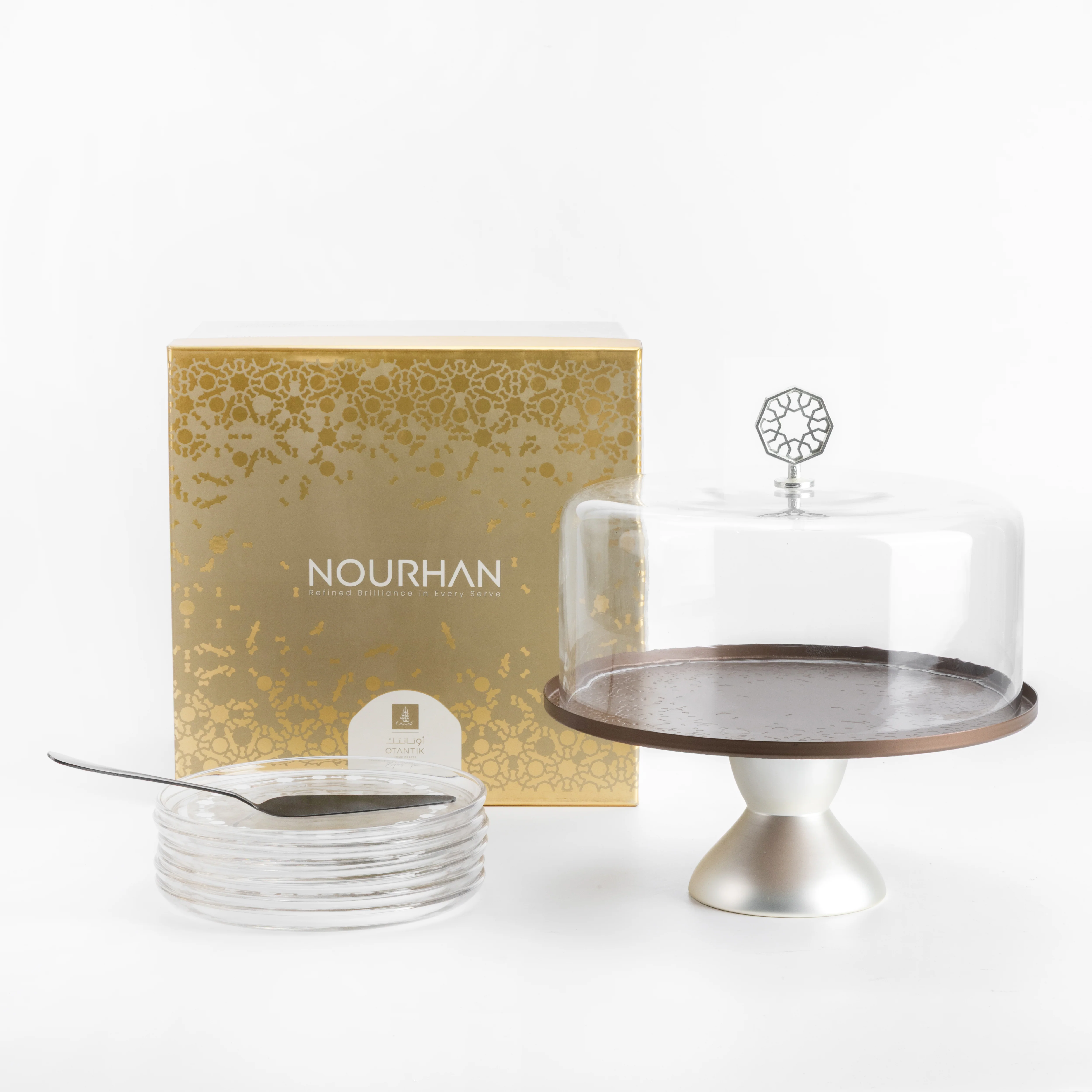 Nourhan - Cake Set (9-Pc) - Bronze & silver - Image 10