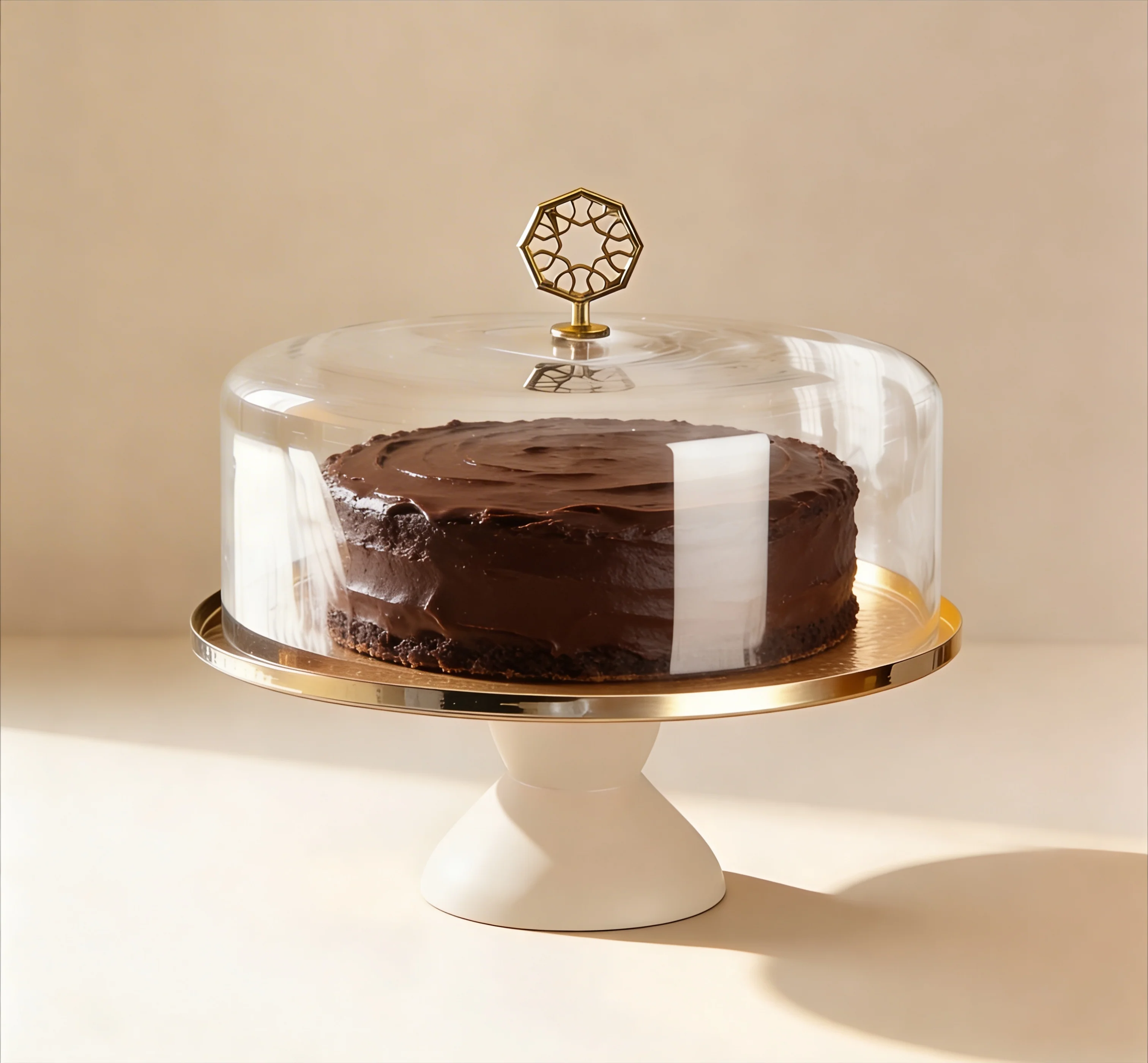 Nourhan - Cake Set (9-Pc) - Matt Gold & Beige - Image 3