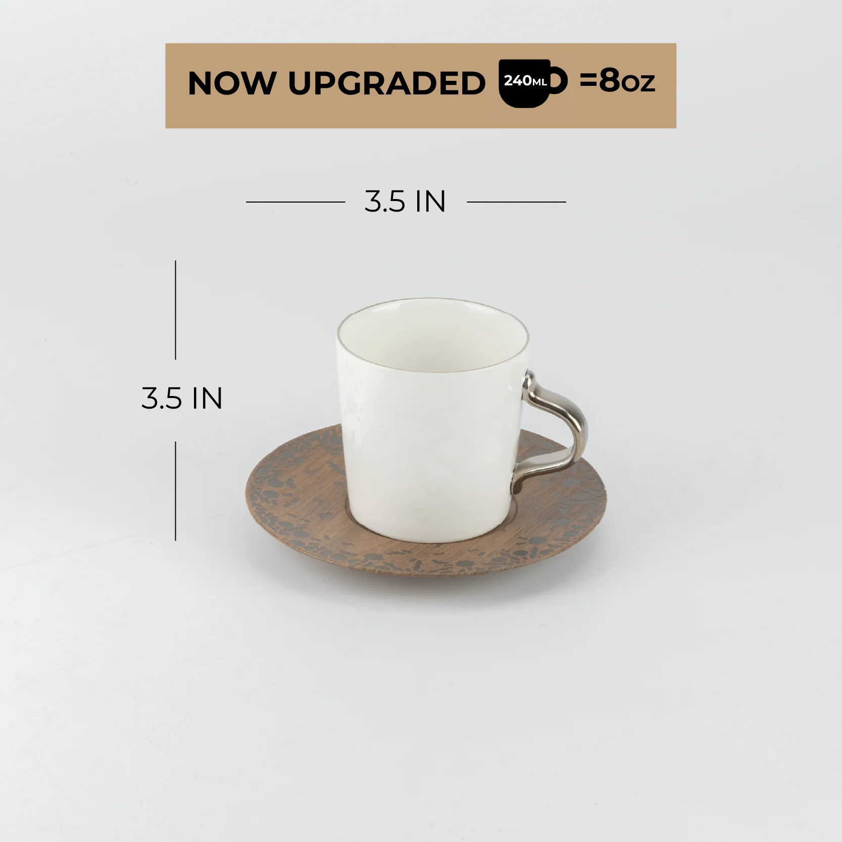 Nourhan - Cappuccino Set (12-Pc) - Black Walnut - Image 4