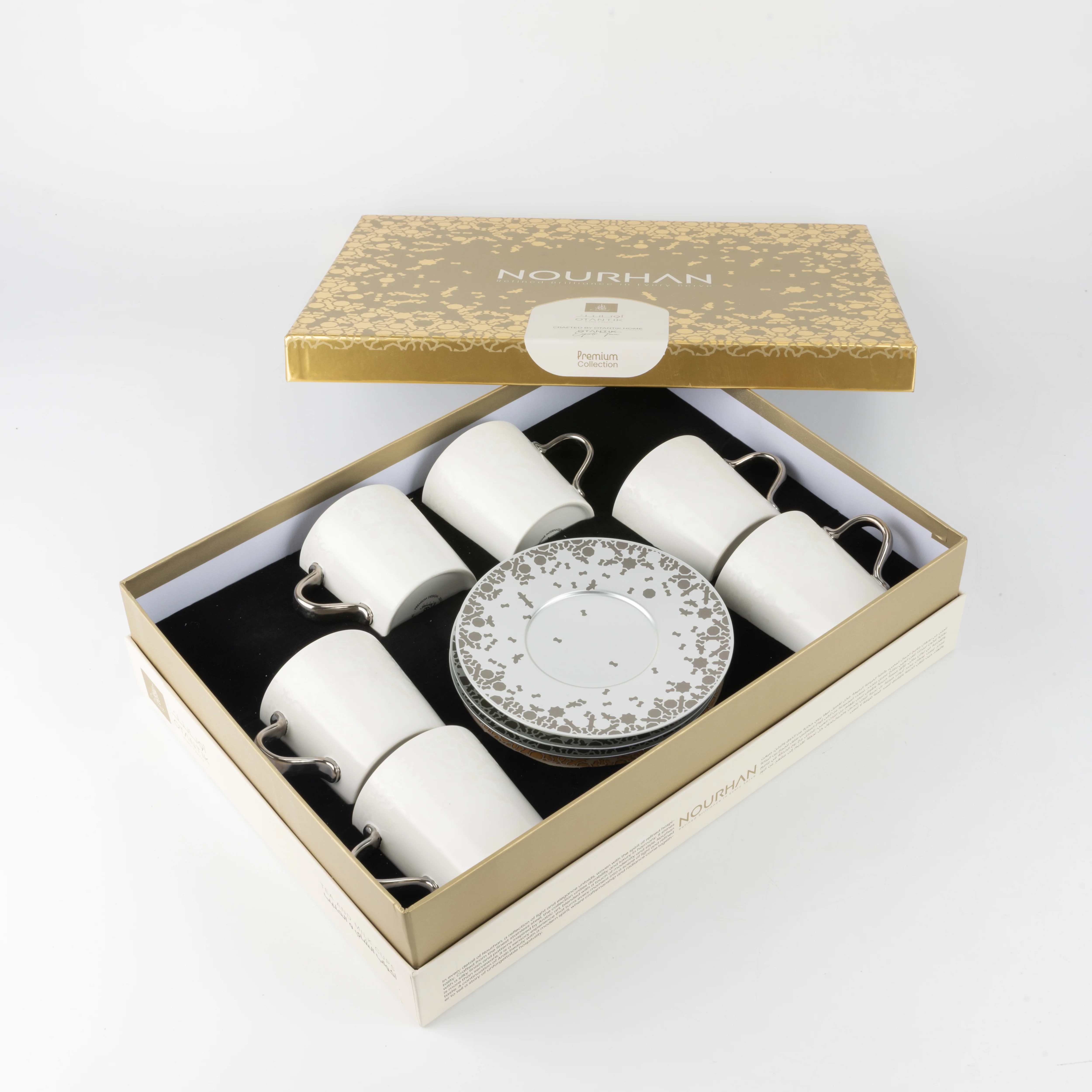 Nourhan - Cappuccino Set (12-Pc) - Silver - Image 7