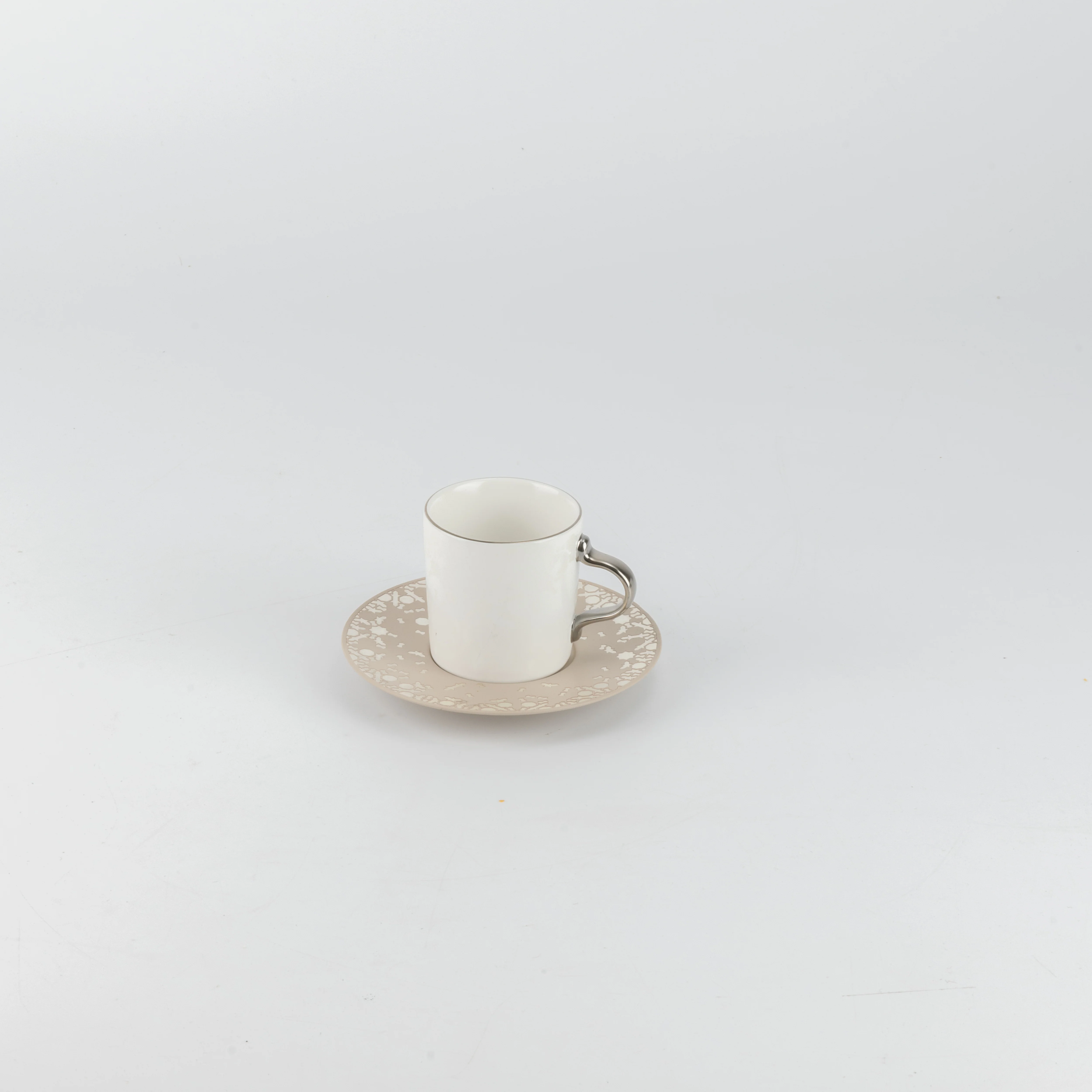 Nourhan - Espresso/Turkish Coffee Set (12-Pc) - Beige & Silver - Image 8