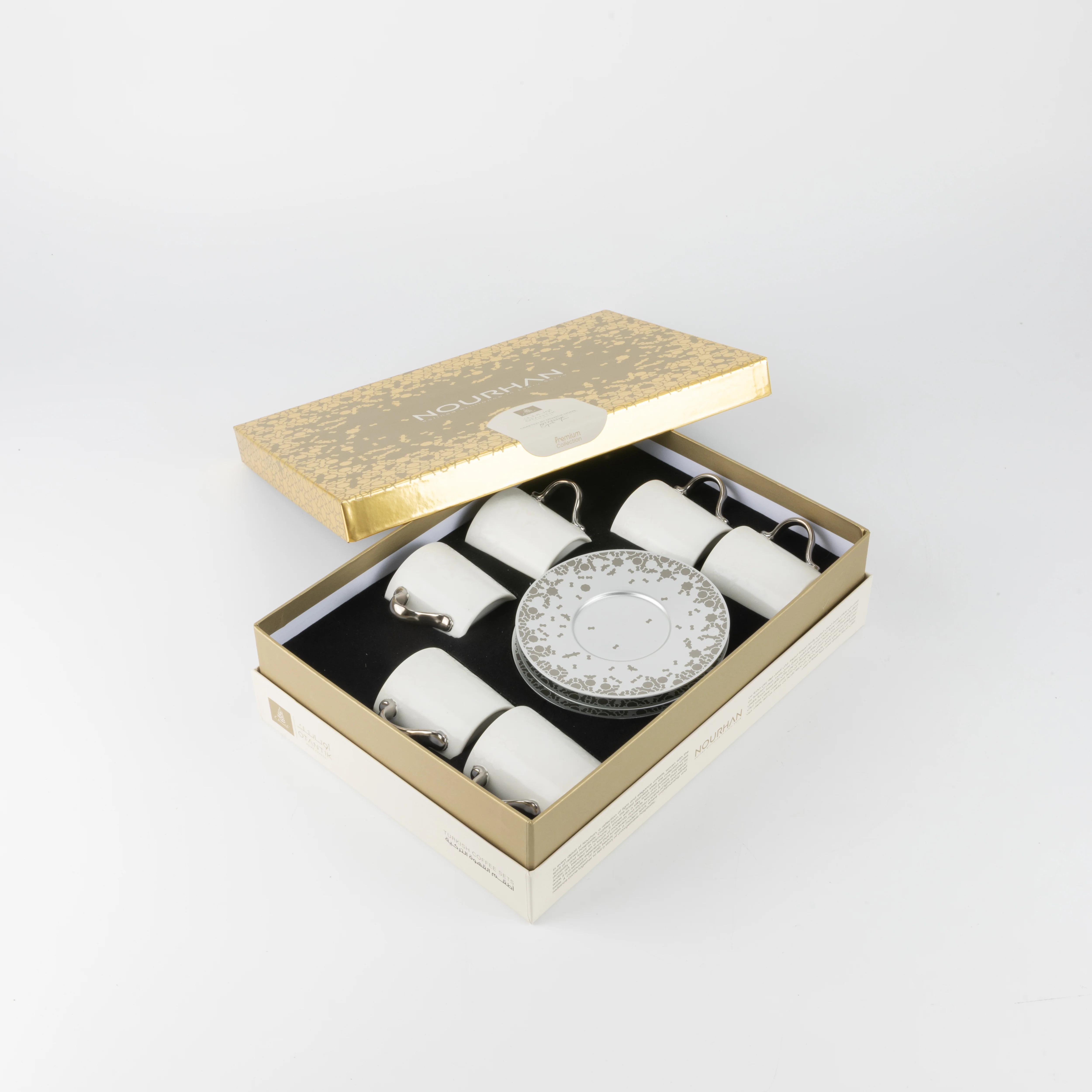 Nourhan - Espresso/Turkish Coffee Set (12-Pc) - Silver - Image 3