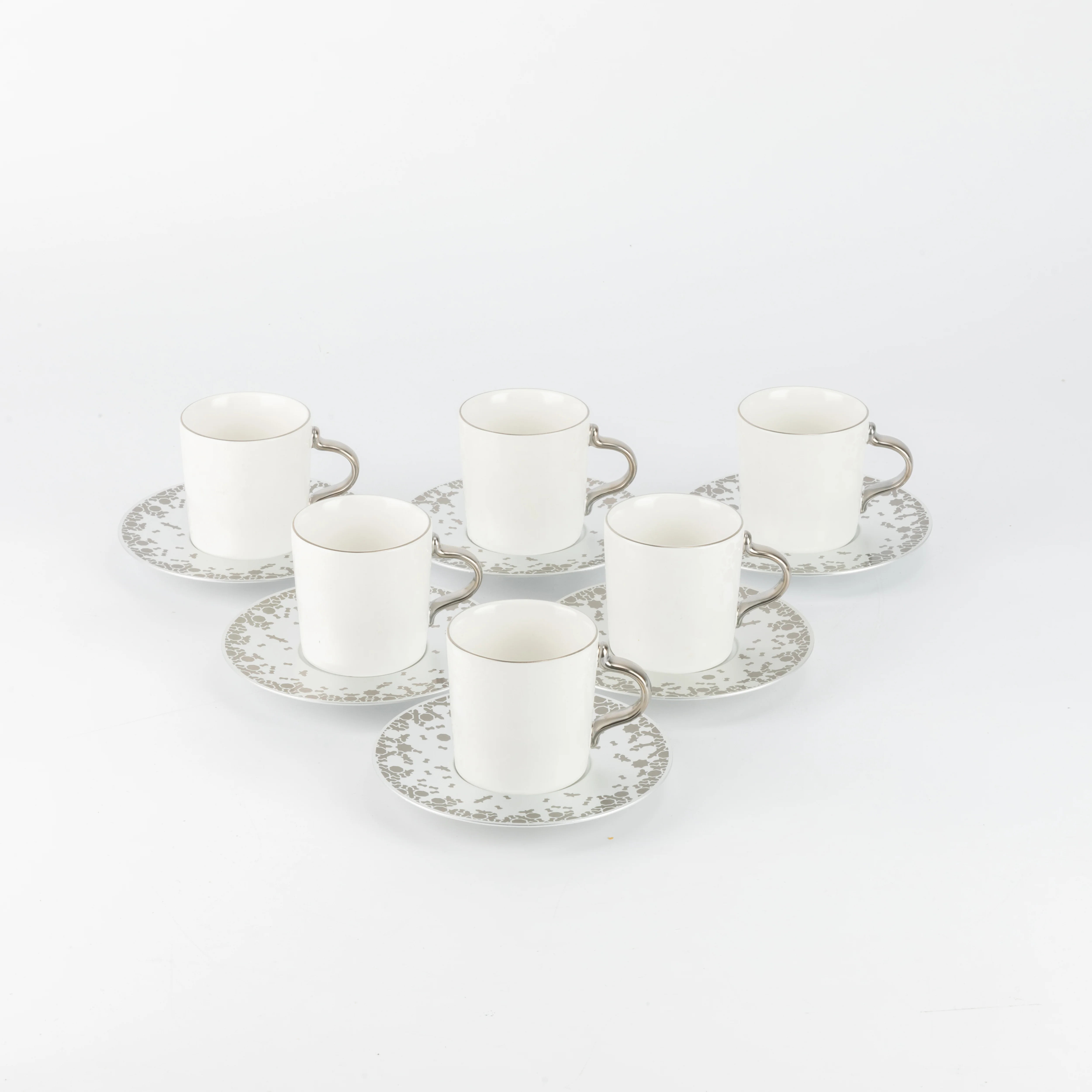 Nourhan - Espresso/Turkish Coffee Set (12-Pc) - Silver - Image 7