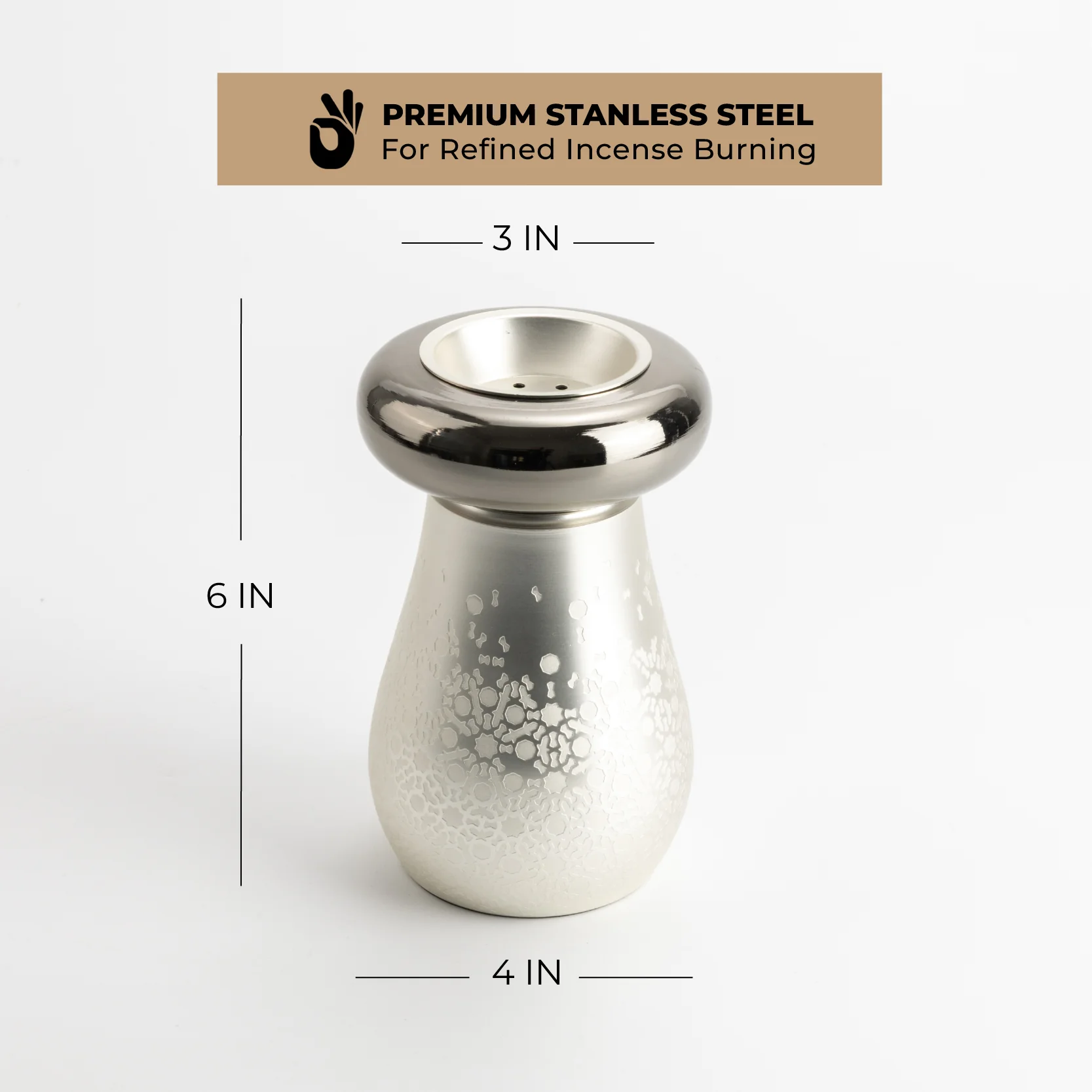 Nourhan - Incense Burner - Silver - Image 5
