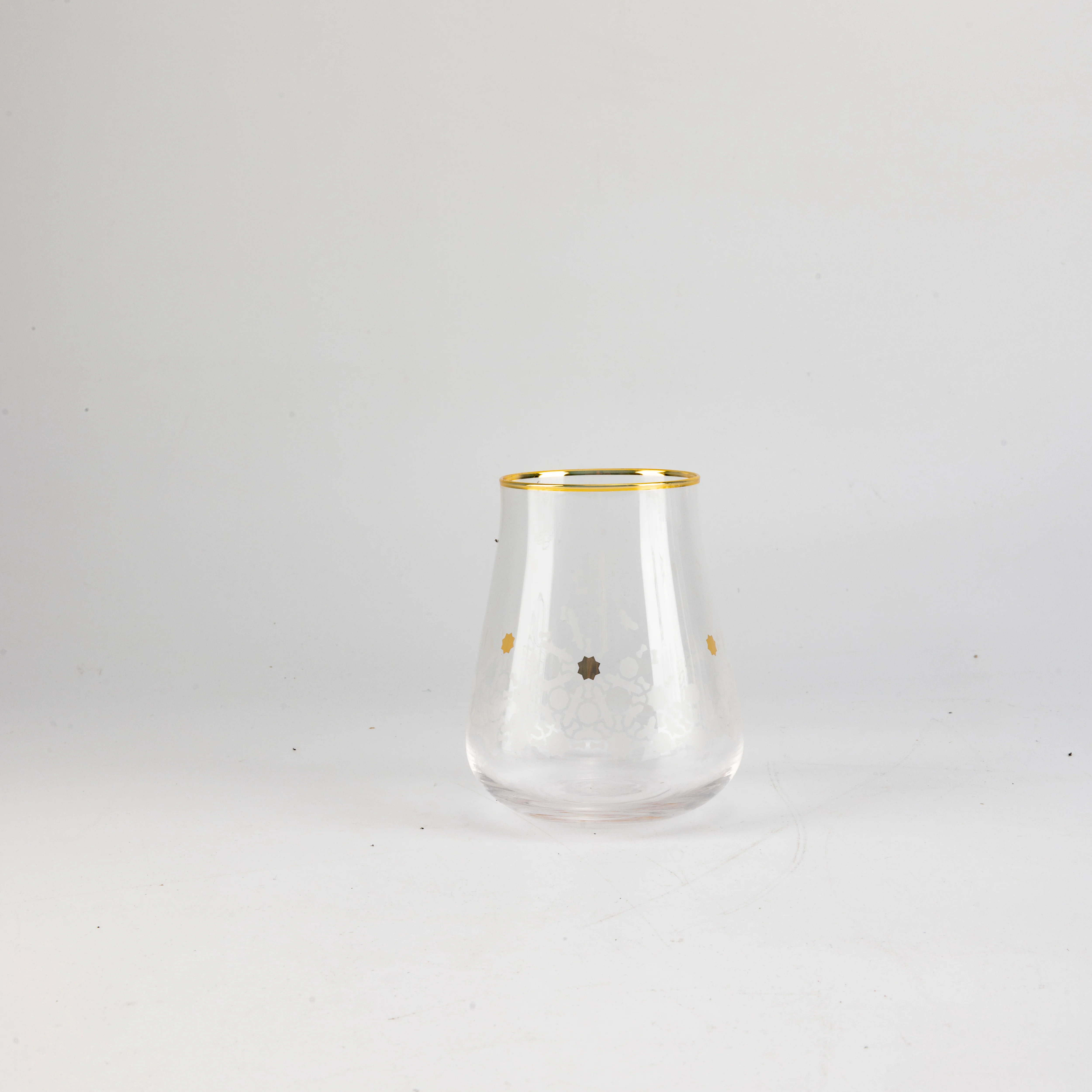 Nourhan - Jug with 6 Short glass cups - Gold - Image 6