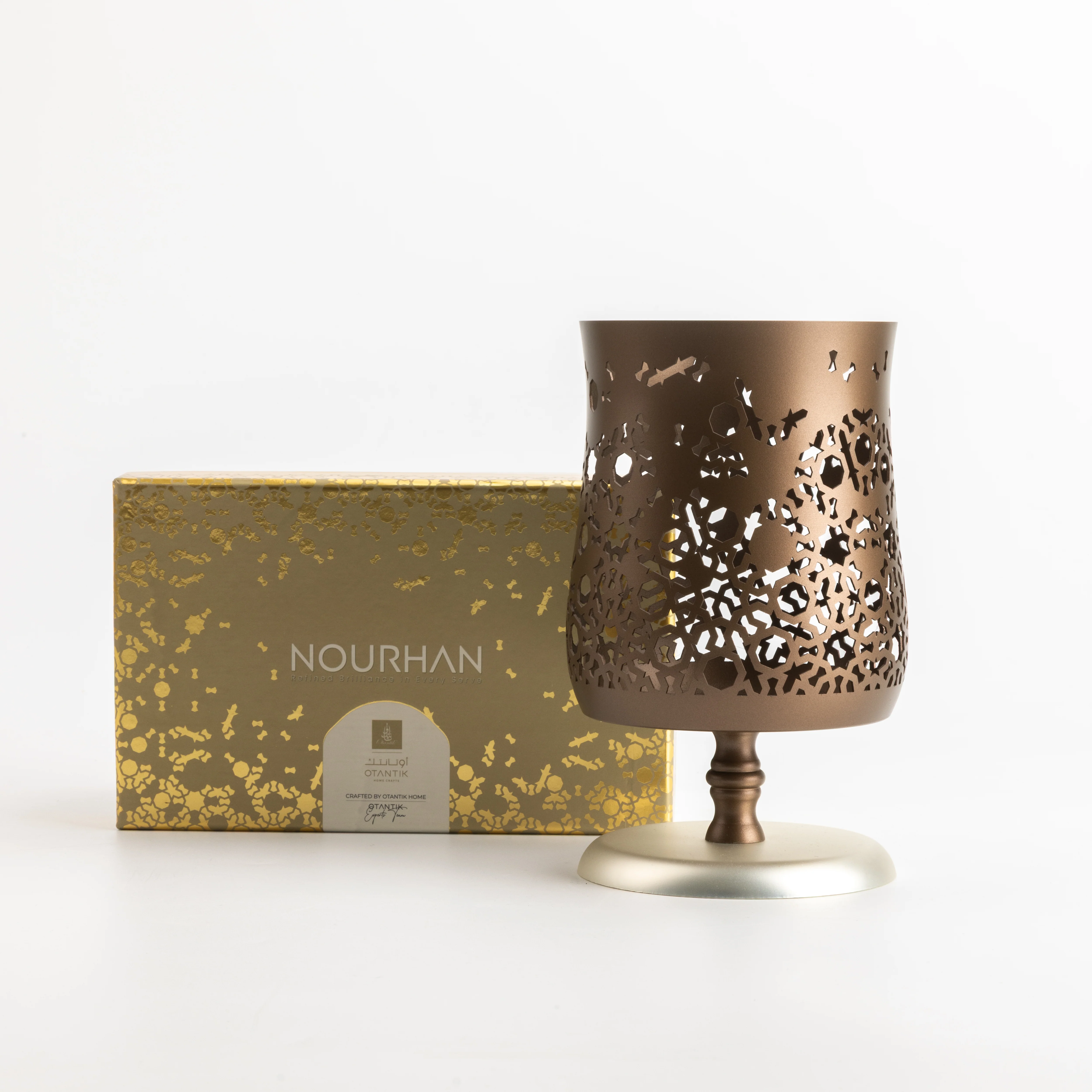Nourhan - Large Candle Holder - Bronze & Silver - Image 5