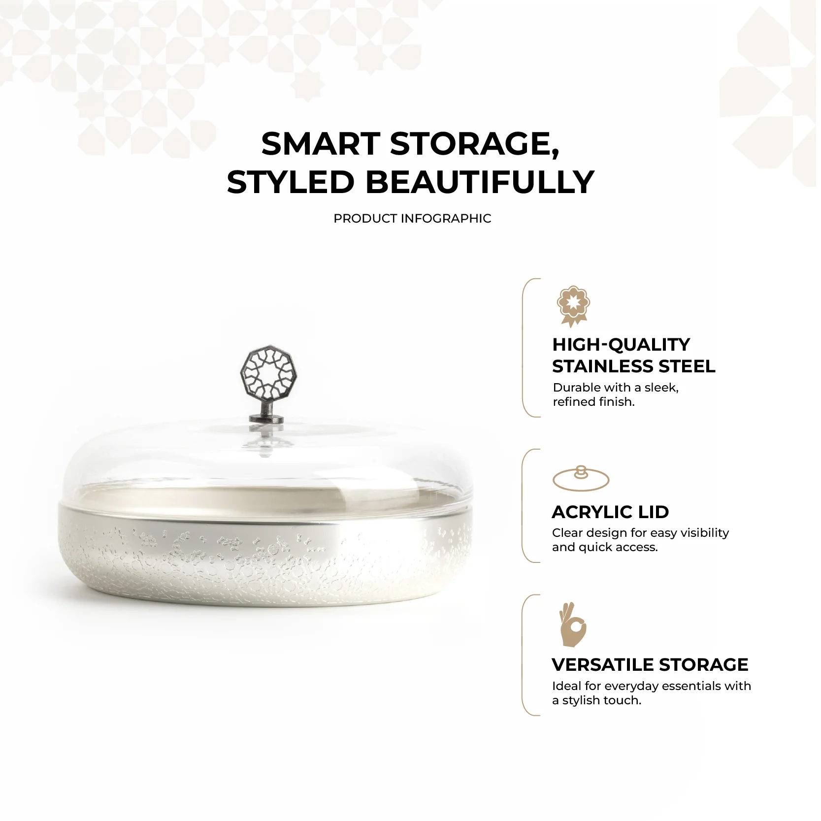 Nourhan - Large Canister - Silver - Image 2
