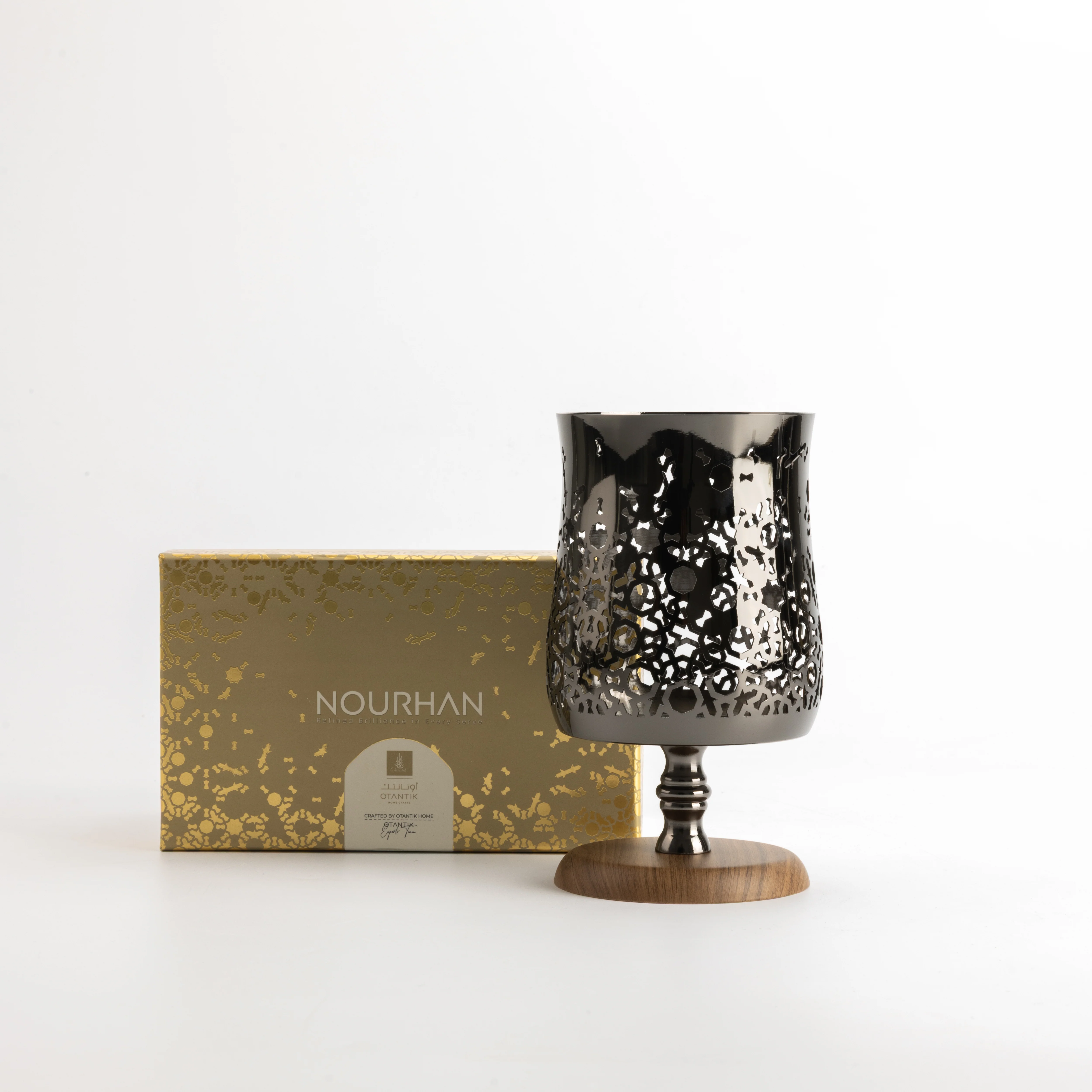 Nourhan - Medium Candle Holder - Black Walnut - Image 8